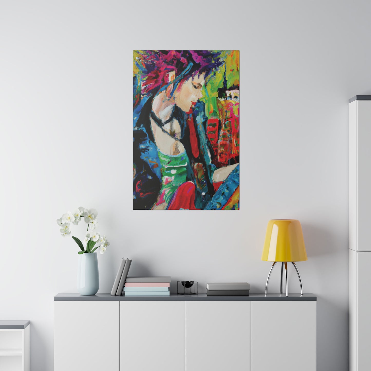 7125T - Rockstar Oil Painting Style Print | Poster | Home Decor | Wall Art | Music Art | Canvas