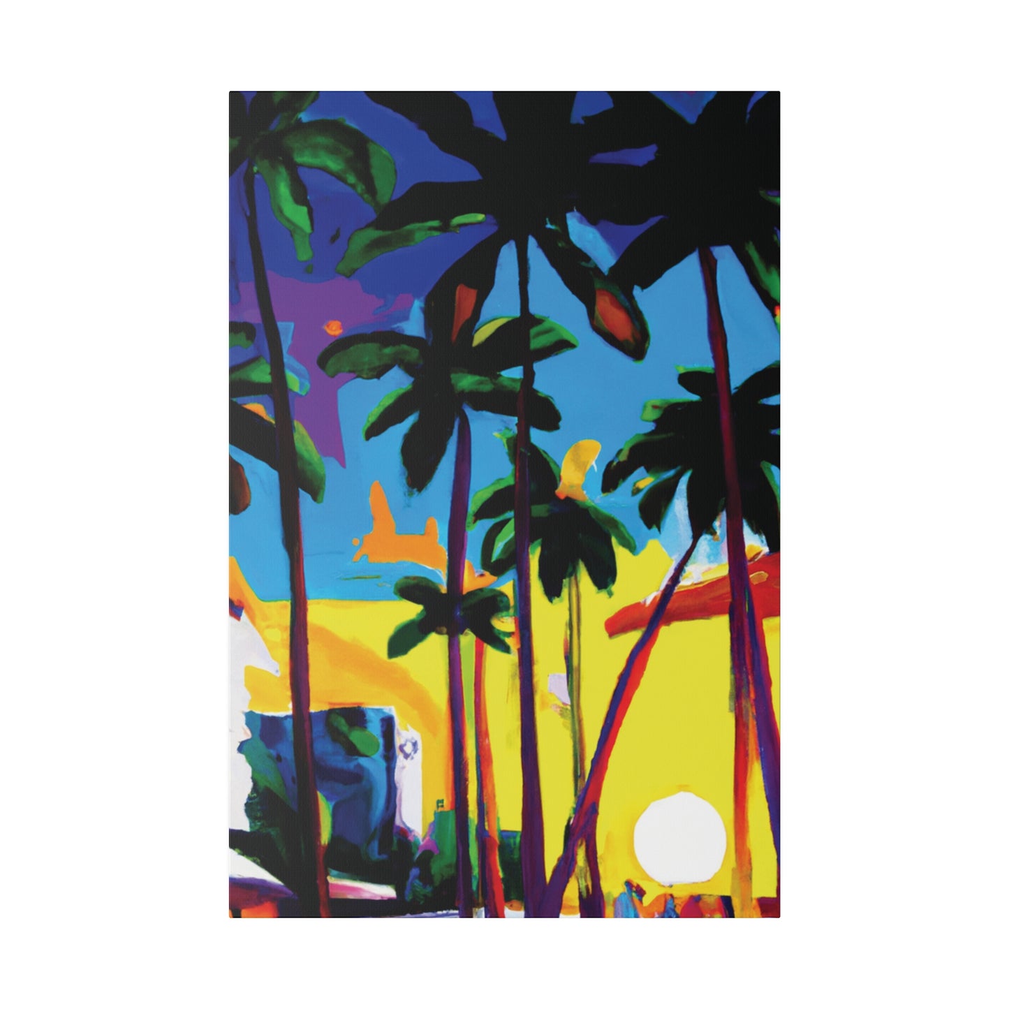 7182X - Miami Beach Sunset Painting Print | Miami | Beach | Sunset | Poster | Home Decor | Wall Art | Canvas