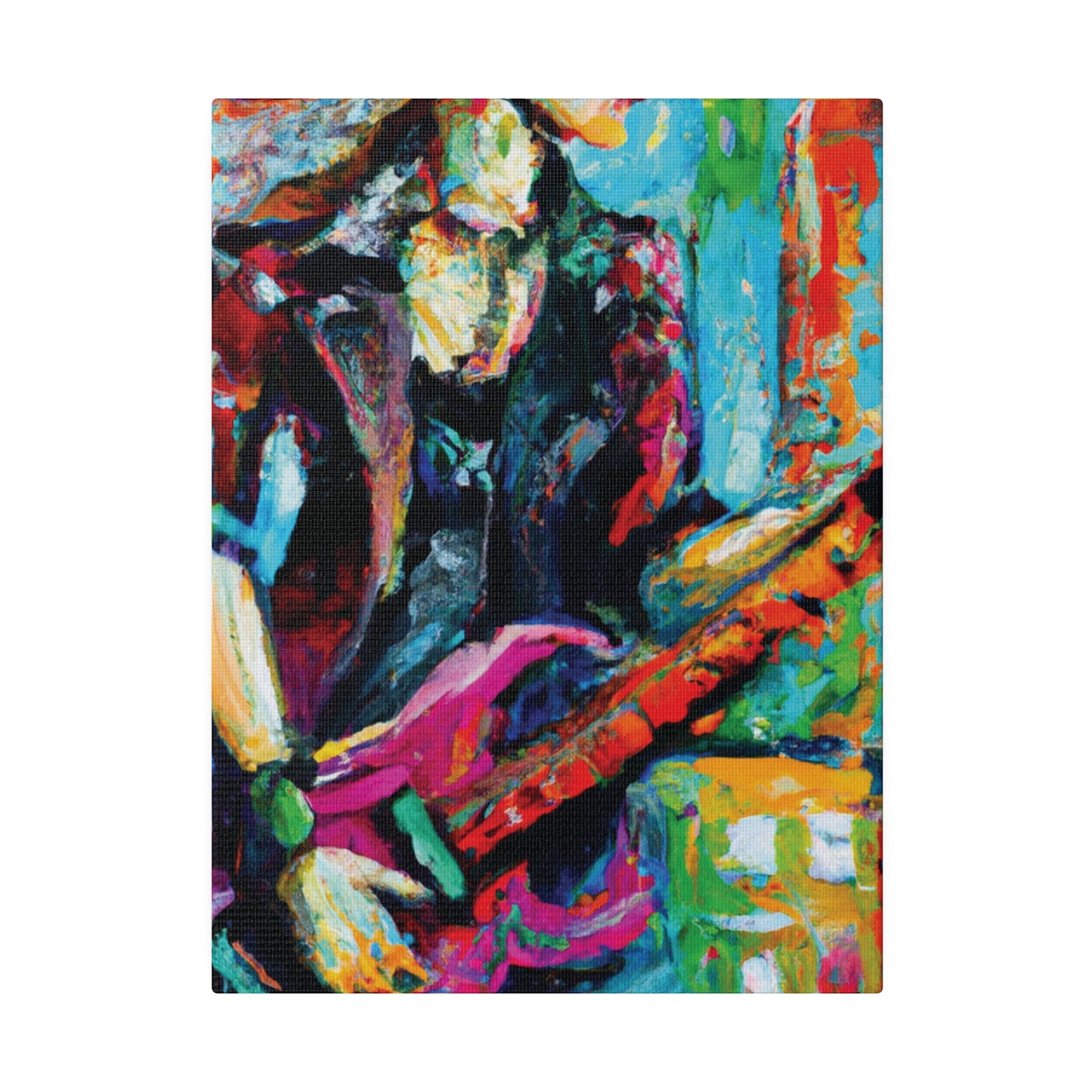 5003E - Rockstar Oil Painting Style Print | Poster | Home Decor | Wall Art | Music Art | Canvas