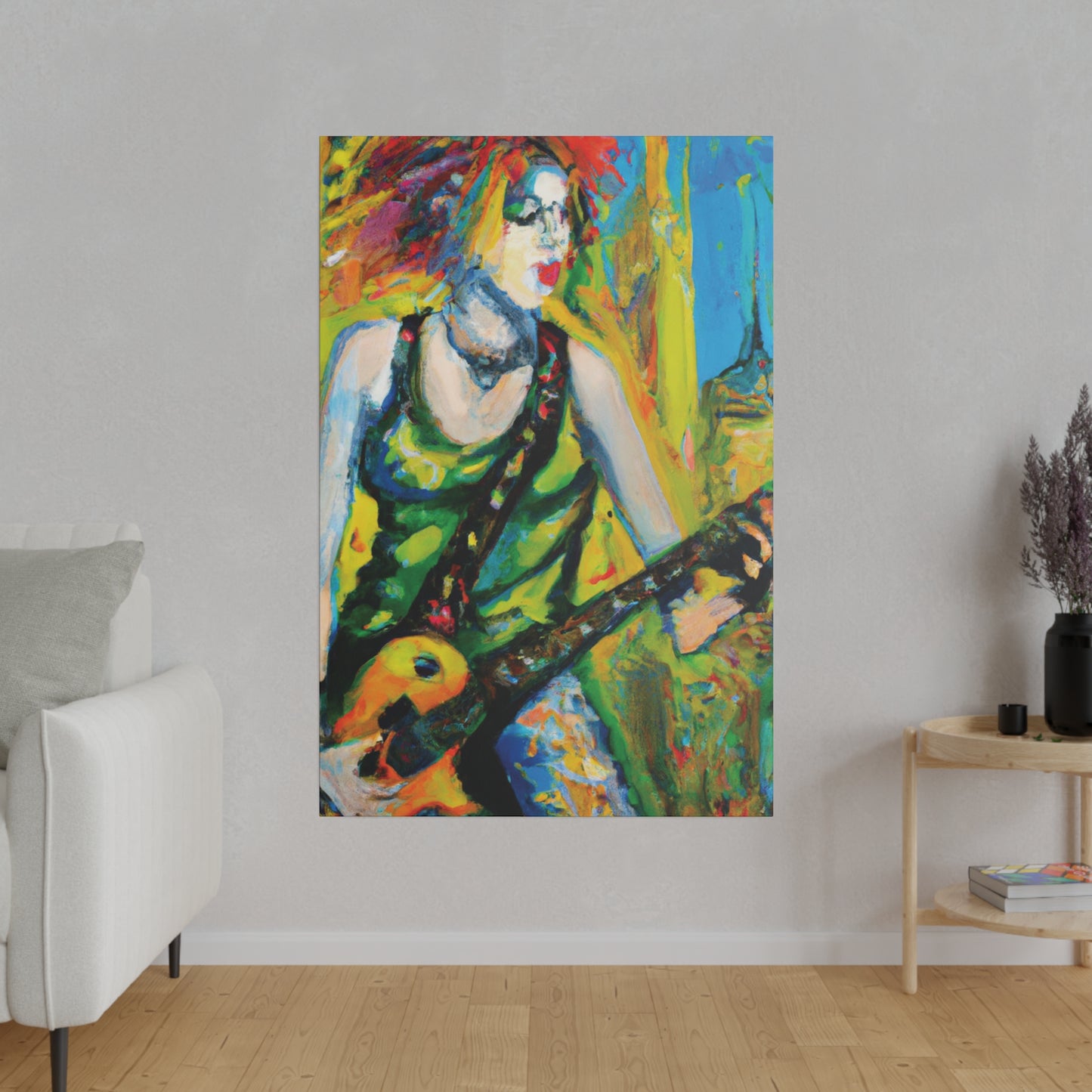 4713C - Rockstar Oil Painting Style Print | Poster | Home Decor | Wall Art | Music Art | Canvas