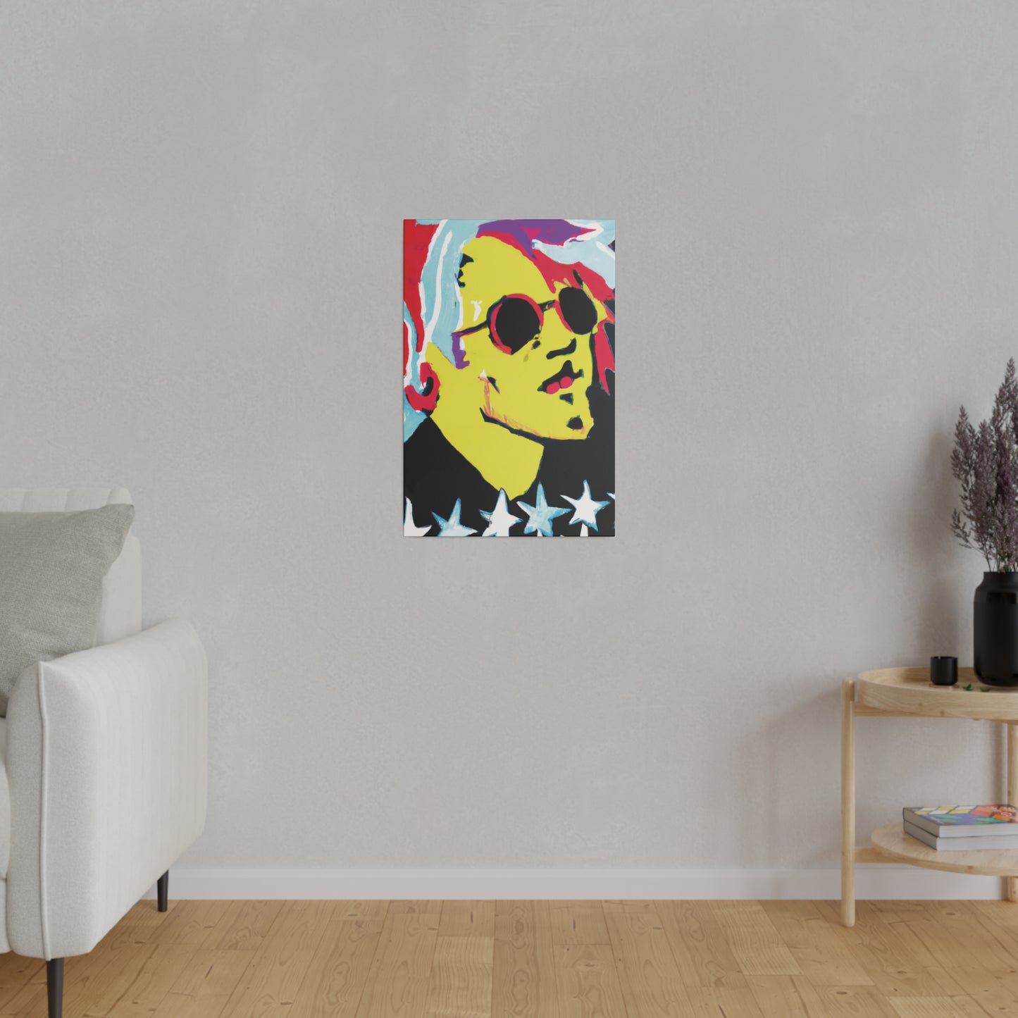 6475K - Rockstar Painting Print | Face | Abstract | Poster | Home Decor | Wall Art | Music Art | Canvas