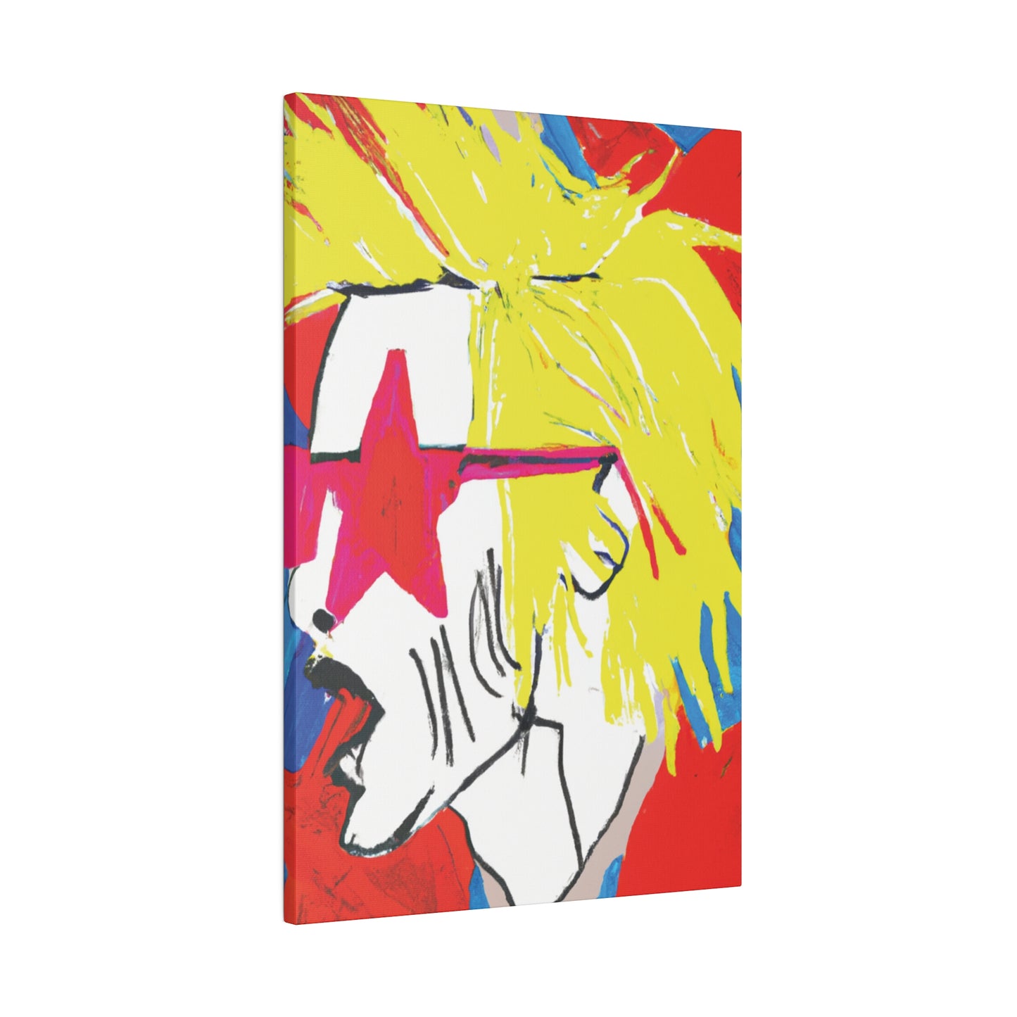 6719V - Rockstar Painting Print | Face | Abstract | Poster | Home Decor | Wall Art | Music Art | Canvas