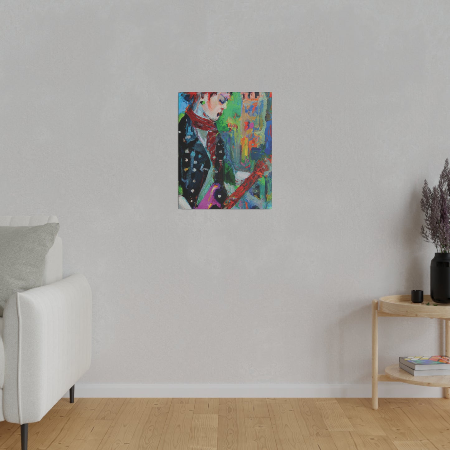 9721W - Rockstar Oil Painting Style Print | Poster | Home Decor | Wall Art | Music Art | Canvas