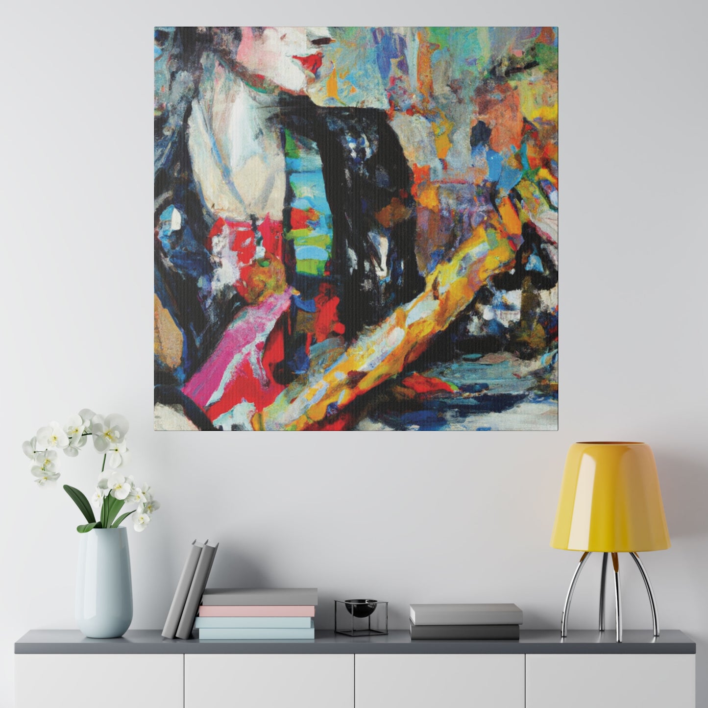 8162K - Rockstar Oil Painting Style Print | Poster | Home Decor | Wall Art | Music Art | Canvas