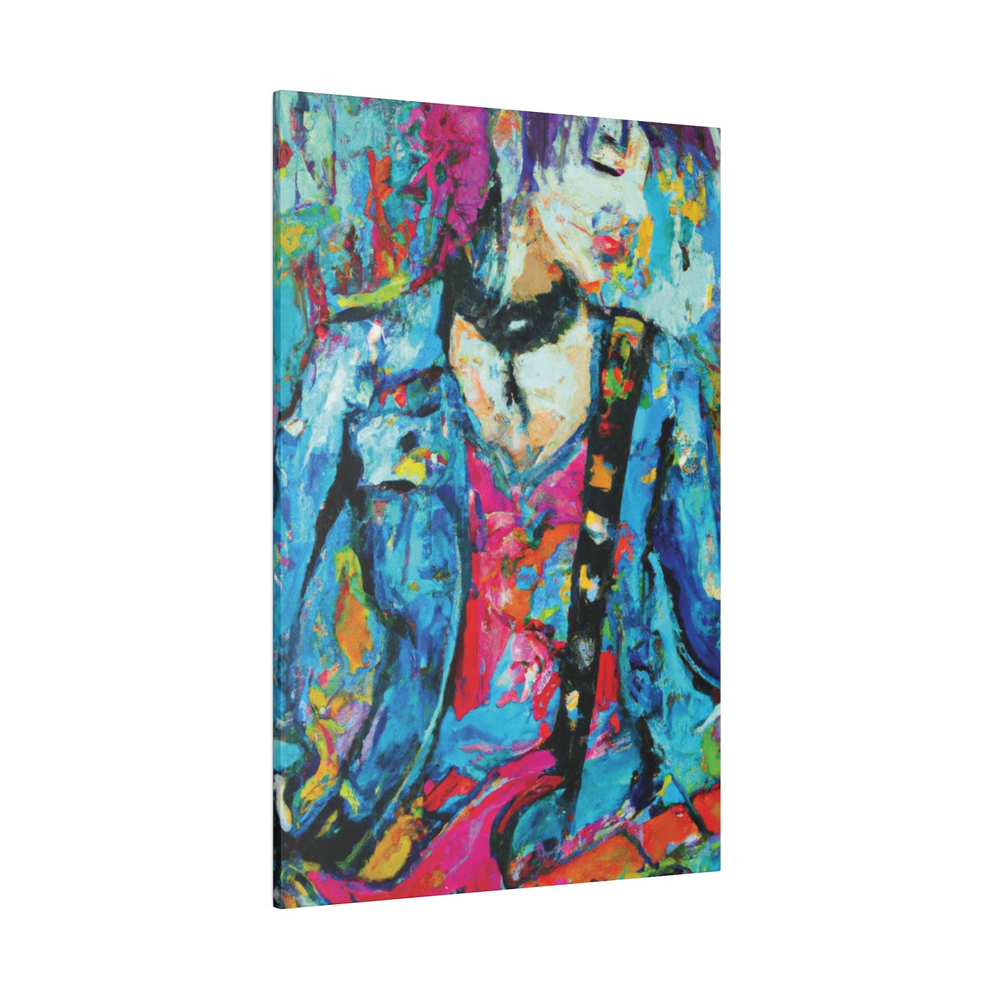 8374W - Rockstar Oil Painting Style Print | Poster | Home Decor | Wall Art | Music Art | Canvas