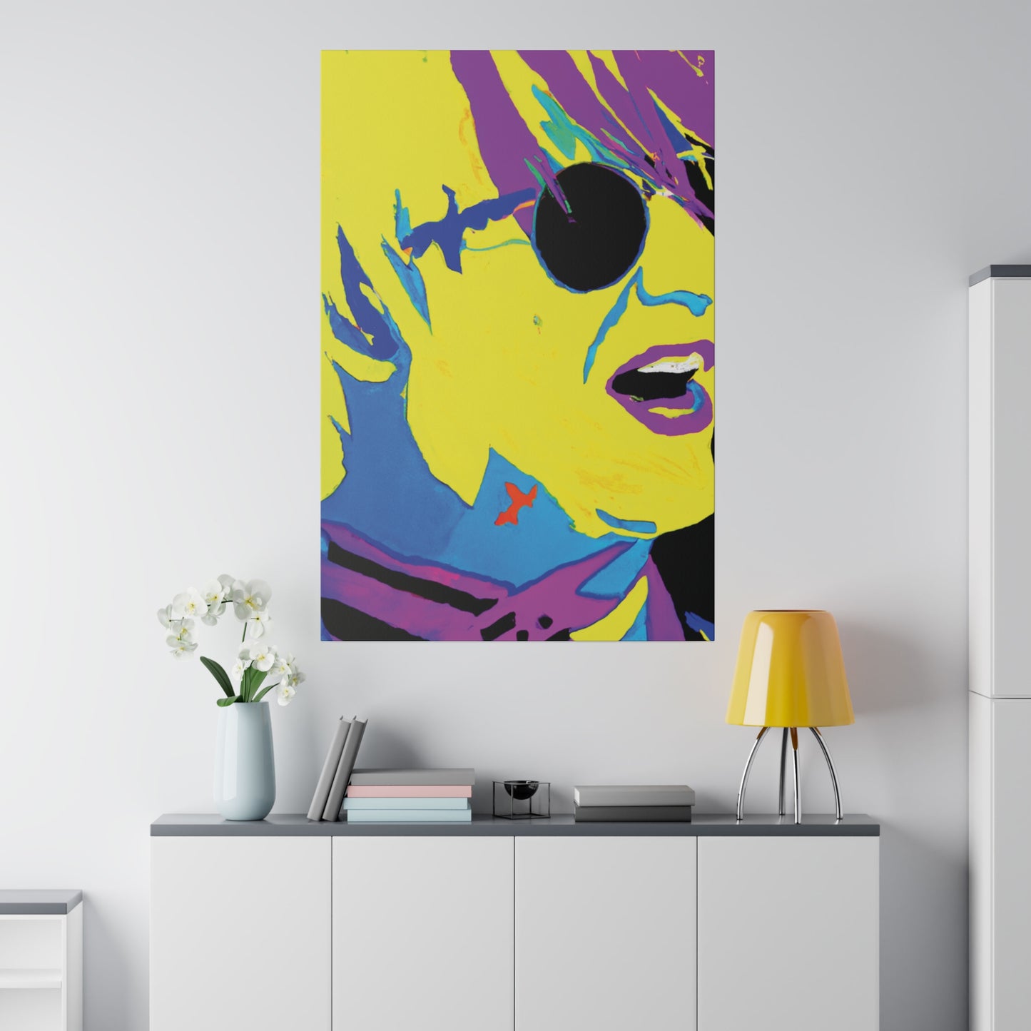 8129K - Rockstar Painting Print | Face | Abstract | Poster | Home Decor | Wall Art | Music Art | Canvas