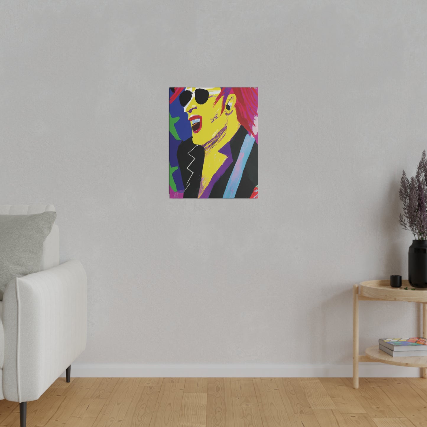 9751P - Rockstar Painting Print | Face | Abstract | Poster | Home Decor | Wall Art | Music Art | Canvas