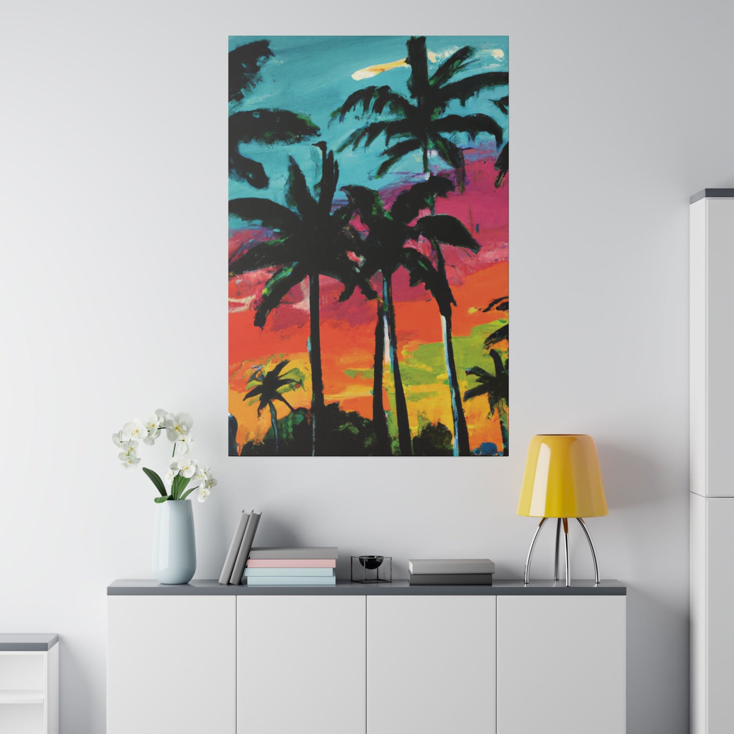 9761F - Miami Beach Sunset Painting Print | Miami | Beach | Sunset | Poster | Home Decor | Wall Art | Canvas