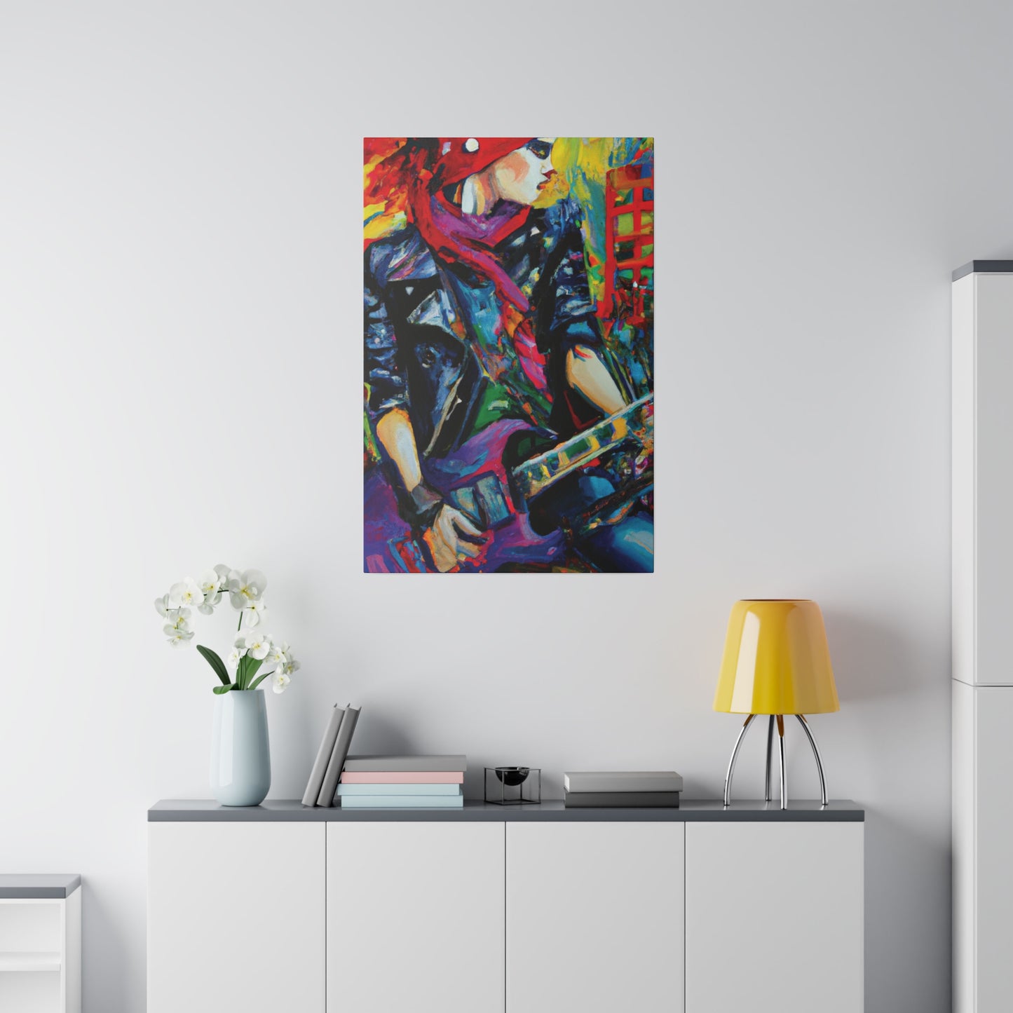 9413L - Rockstar Oil Painting Style Print | Poster | Home Decor | Wall Art | Music Art | Canvas