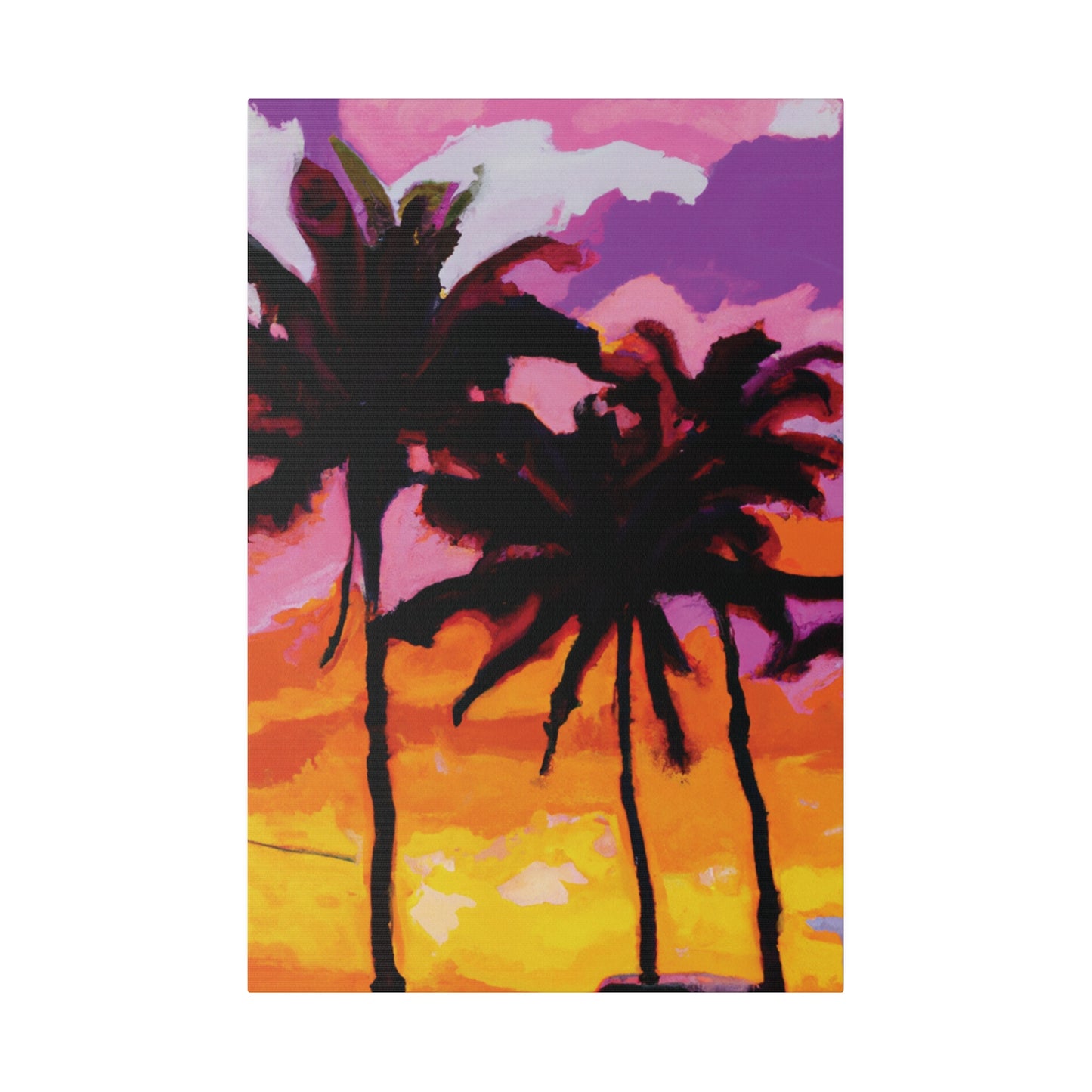 8367T - Miami Beach Sunset Painting Print | Miami | Beach | Sunset | Poster | Home Decor | Wall Art | Canvas