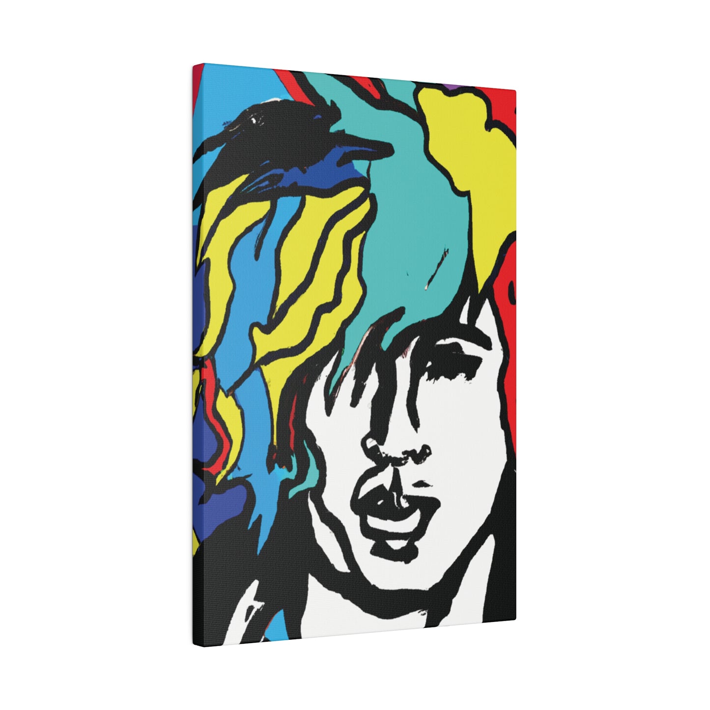 7456M - Rockstar Painting Print | Face | Abstract | Poster | Home Decor | Wall Art | Music Art | Canvas