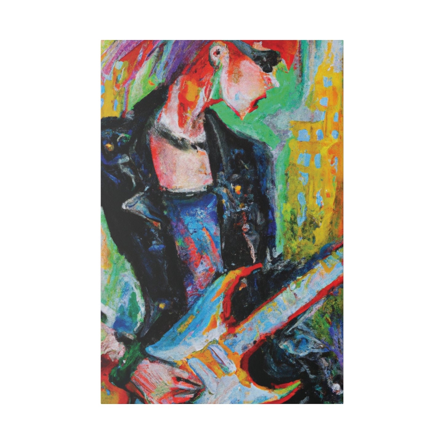 2036Q - Rockstar Oil Painting Style Print | Poster | Home Decor | Wall Art | Music Art | Canvas