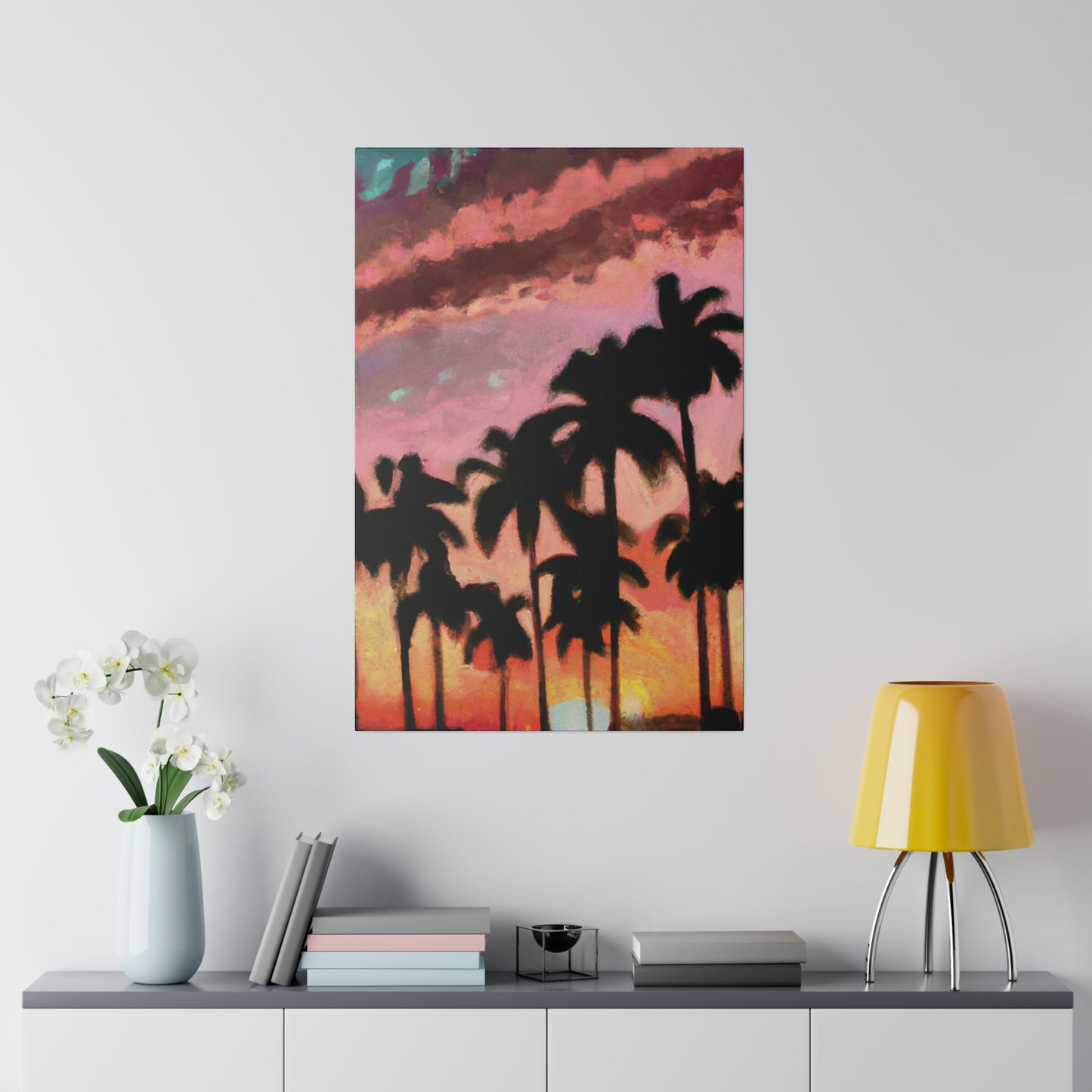 8559Q - Miami Beach Sunset Painting Print | Miami | Beach | Sunset | Poster | Home Decor | Wall Art | Canvas