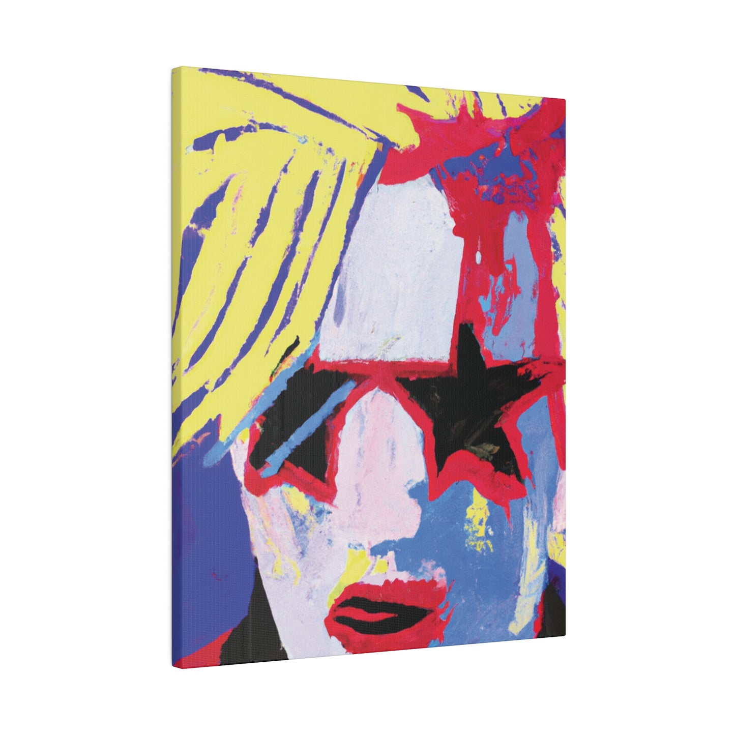 4762T - Rockstar Painting Print | Face | Abstract | Poster | Home Decor | Wall Art | Music Art | Canvas