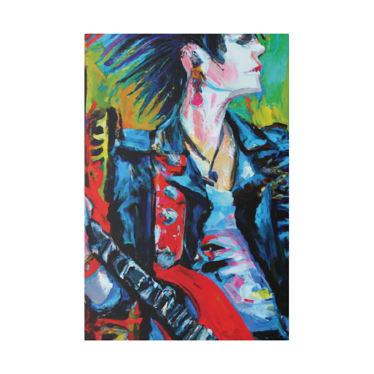 4109T - Rockstar Oil Painting Style Print | Poster | Home Decor | Wall Art | Music Art | Canvas