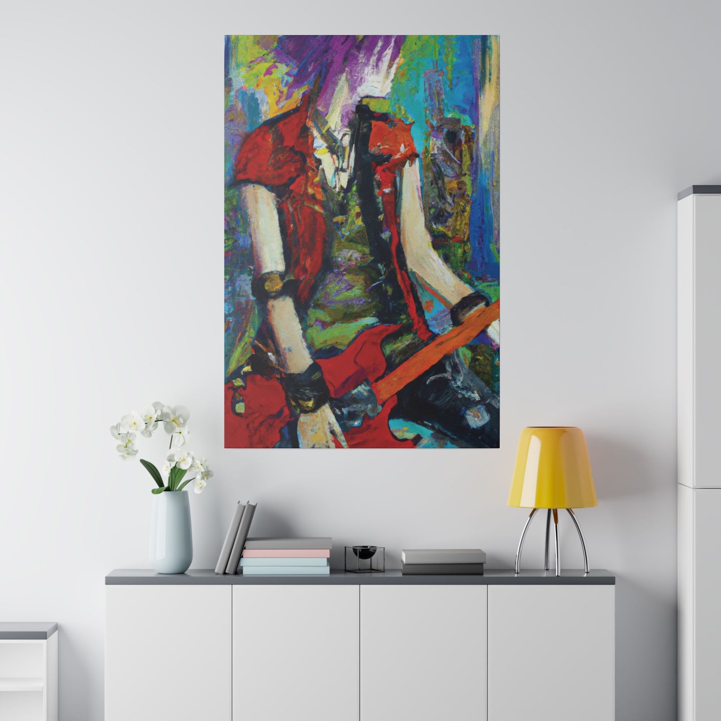 2205O - Rockstar Oil Painting Style Print | Poster | Home Decor | Wall Art | Music Art | Canvas