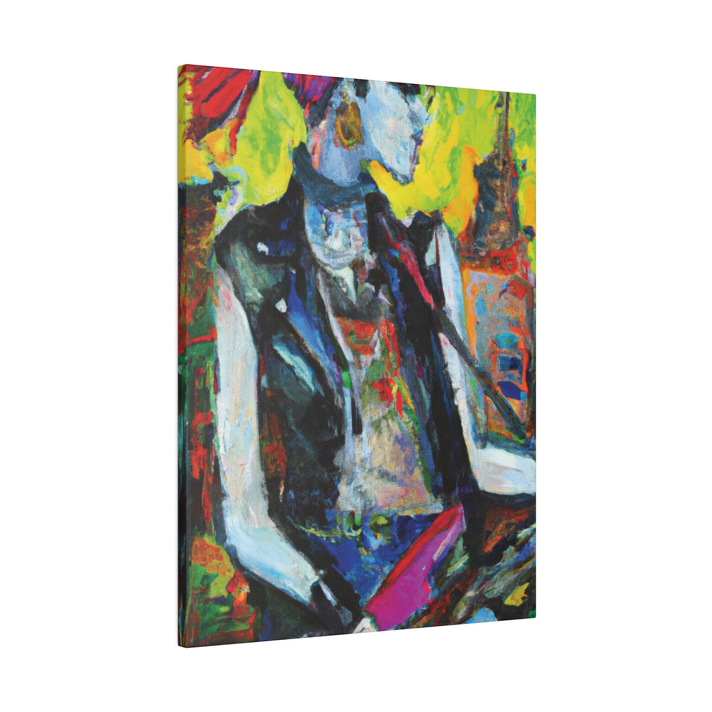 7349W - Rockstar Oil Painting Style Print | Poster | Home Decor | Wall Art | Music Art | Canvas