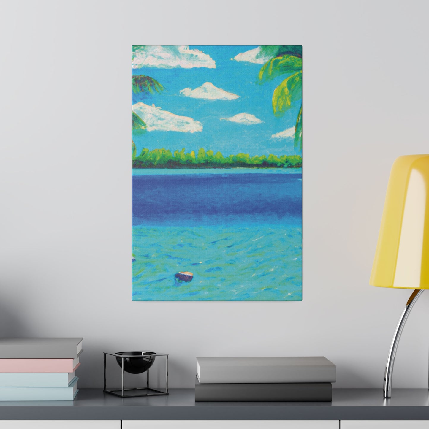 4513K - Bahamas Ocean Painting Print | Bahamas | Ocean | Beach | Poster | Home Decor | Wall Art | Canvas