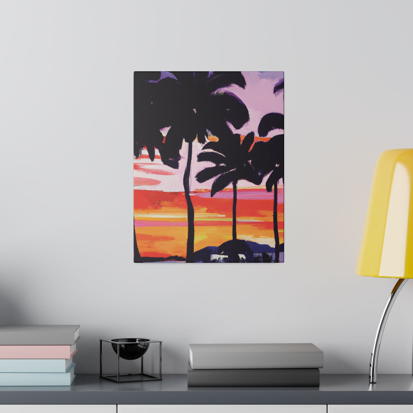 2948T - Miami Beach Sunset Painting Print | Miami | Beach | Sunset | Poster | Home Decor | Wall Art | Canvas