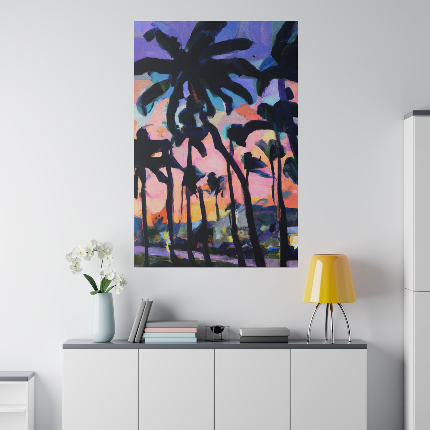 2754G - Miami Beach Sunset Painting Print | Miami | Beach | Sunset | Poster | Home Decor | Wall Art | Canvas