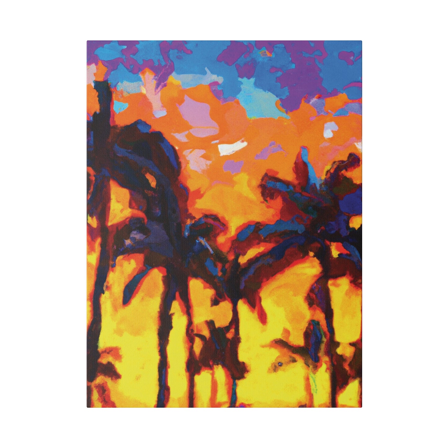 5533Y - Miami Beach Sunset Painting Print | Miami | Beach | Sunset | Poster | Home Decor | Wall Art | Canvas