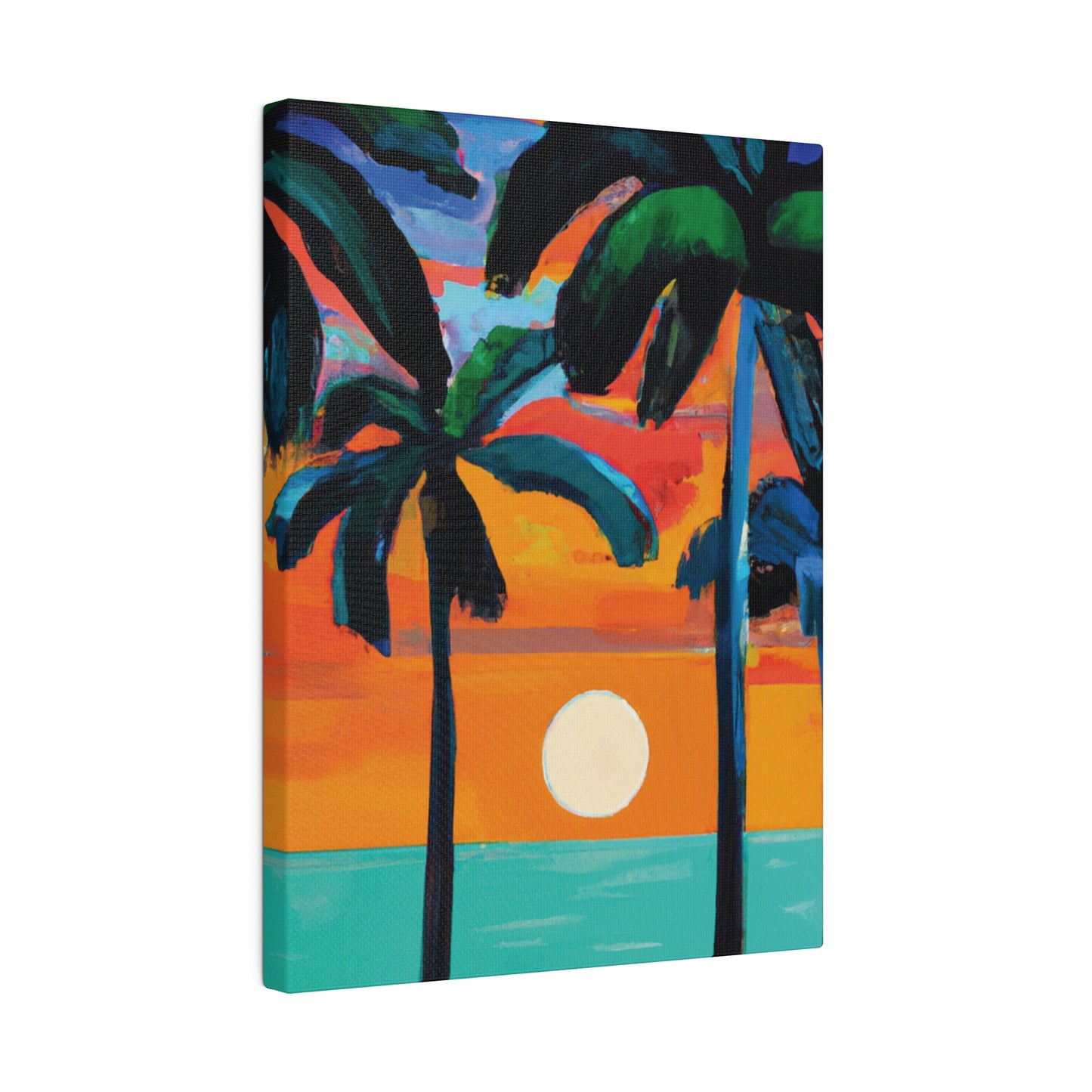 4567C - Miami Beach Sunset Painting Print | Miami | Beach | Sunset | Poster | Home Decor | Wall Art | Canvas