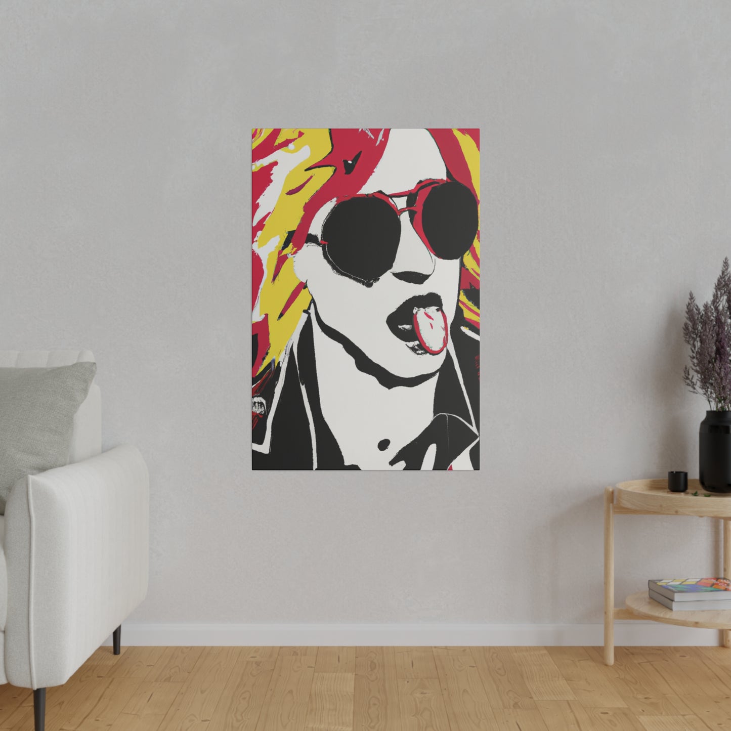 4851A - Rockstar Painting Print | Face | Abstract | Poster | Home Decor | Wall Art | Music Art | Canvas