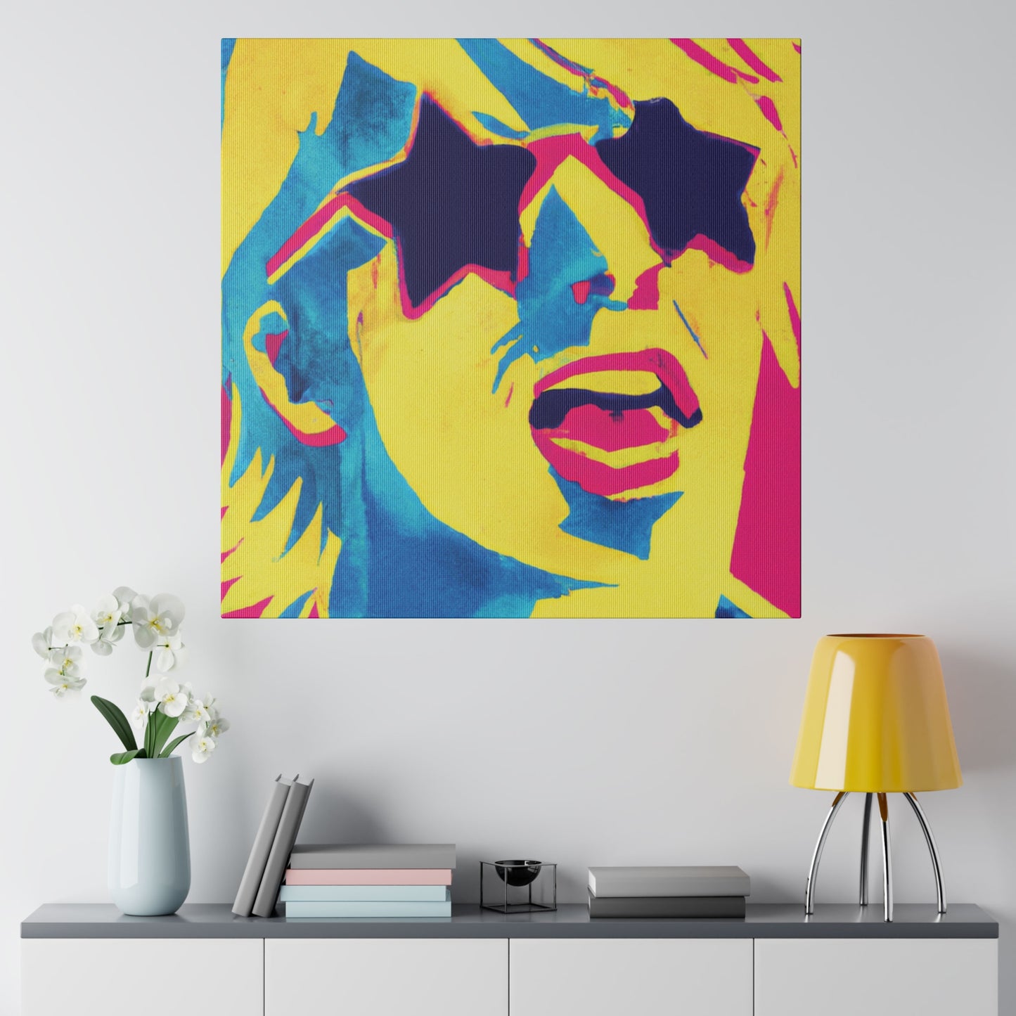 7392X - Rockstar Painting Print | Face | Abstract | Poster | Home Decor | Wall Art | Music Art | Canvas