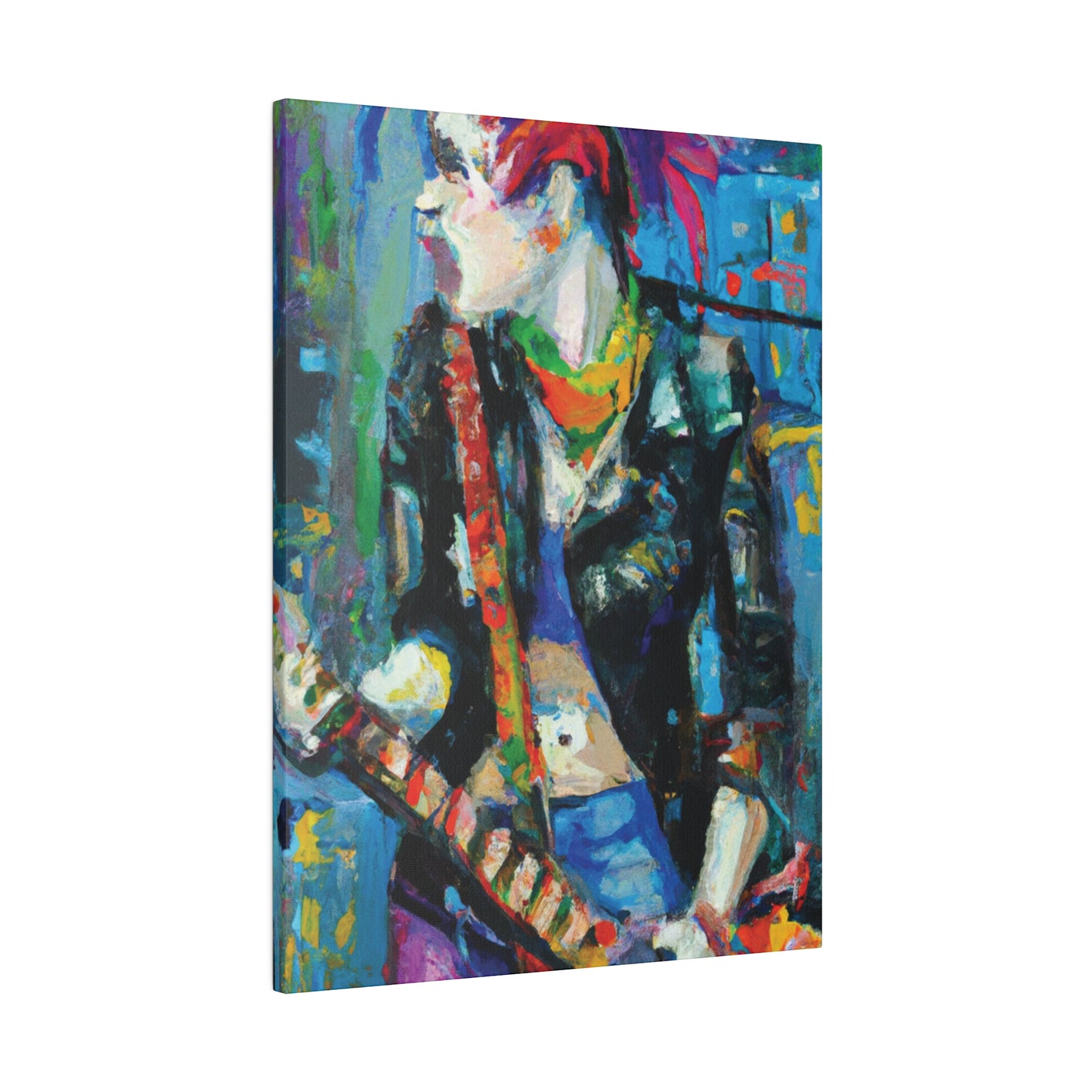 3601F - Rockstar Oil Painting Style Print | Poster | Home Decor | Wall Art | Music Art | Canvas