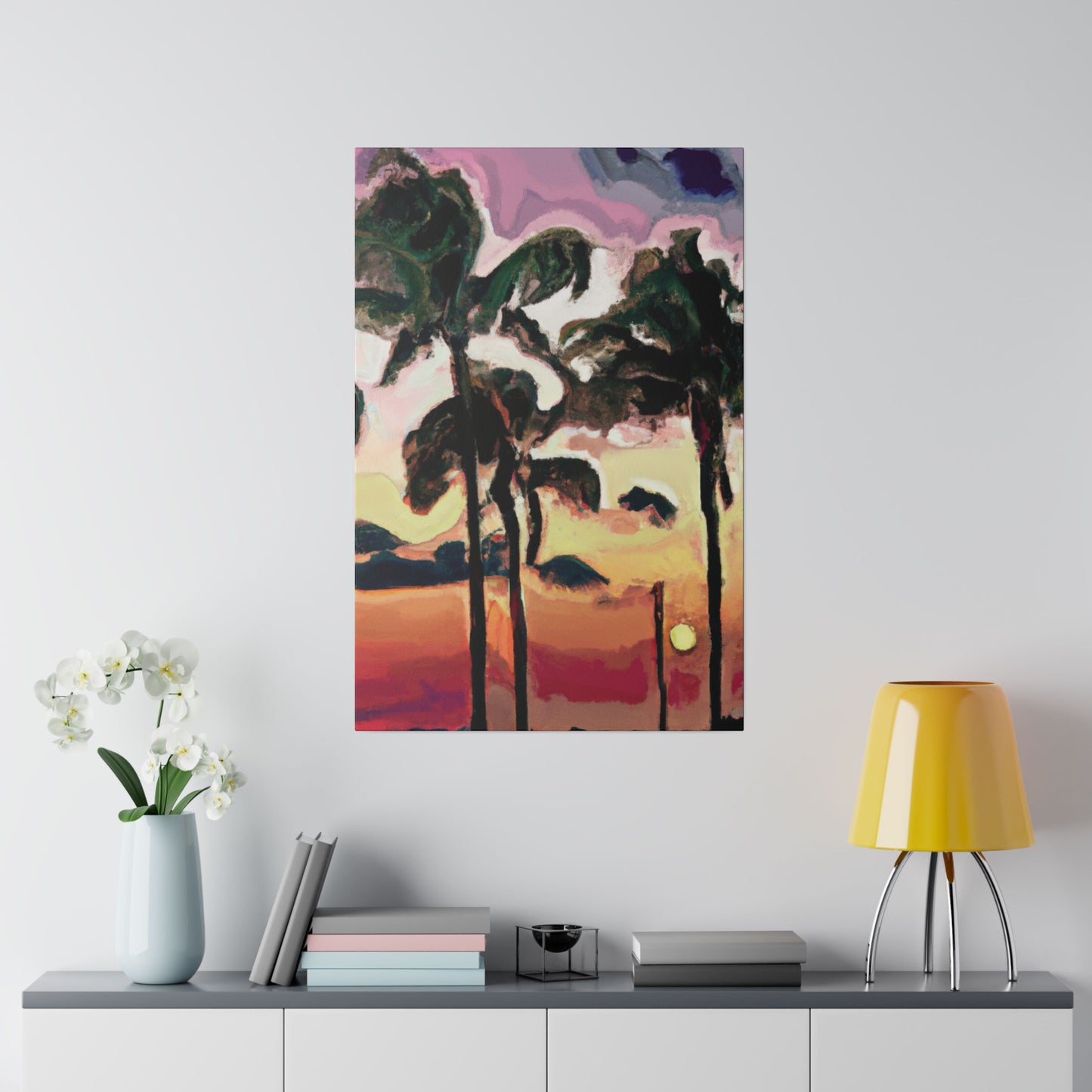 8274F - Miami Beach Sunset Painting Print | Miami | Beach | Sunset | Poster | Home Decor | Wall Art | Canvas