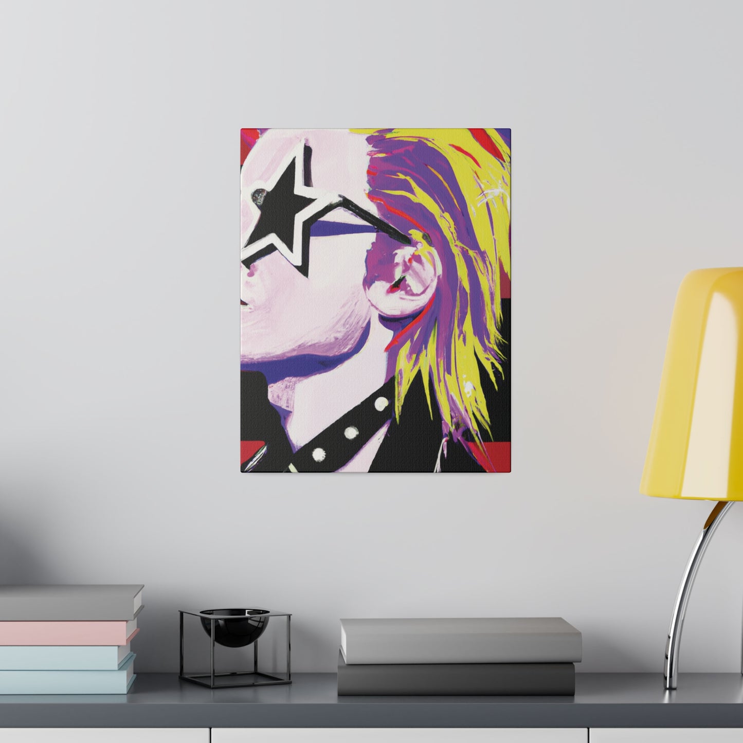 7547K - Rockstar Painting Print | Face | Abstract | Poster | Home Decor | Wall Art | Music Art | Canvas