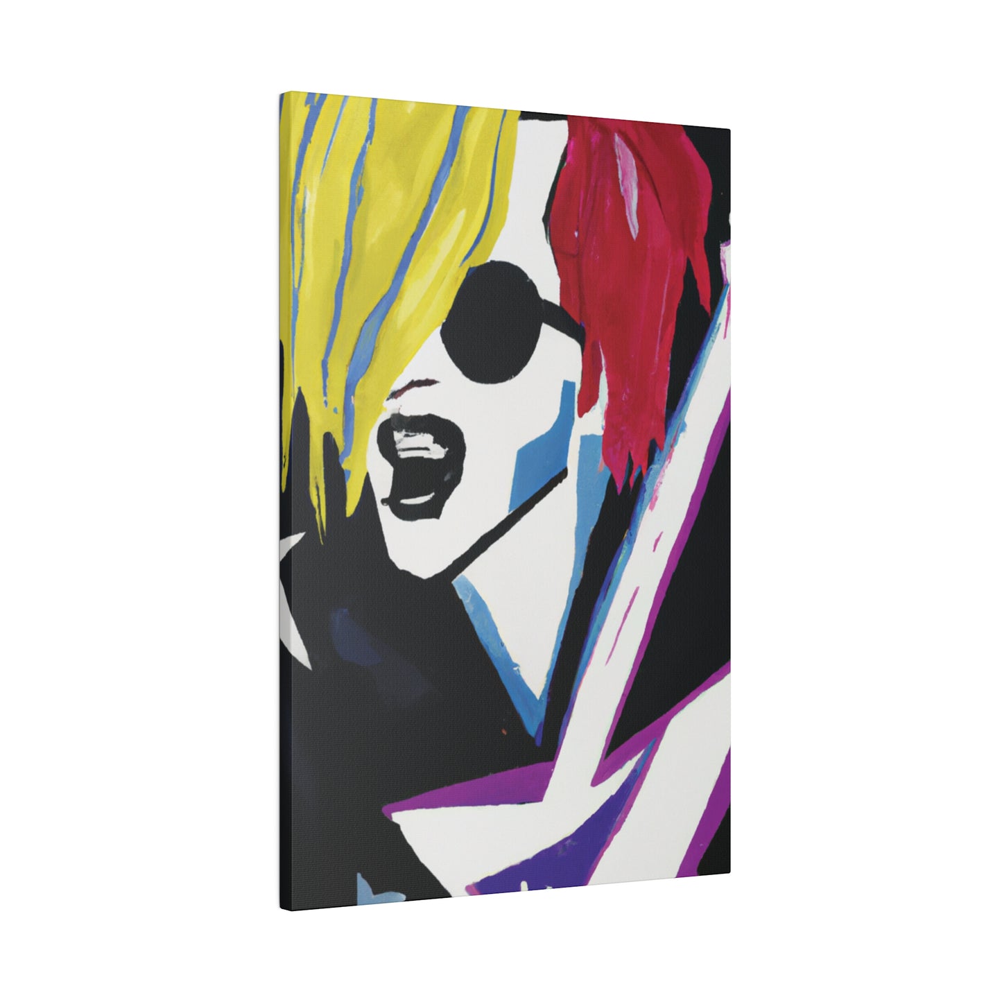 8784F - Rockstar Painting Print | Face | Abstract | Poster | Home Decor | Wall Art | Music Art | Canvas