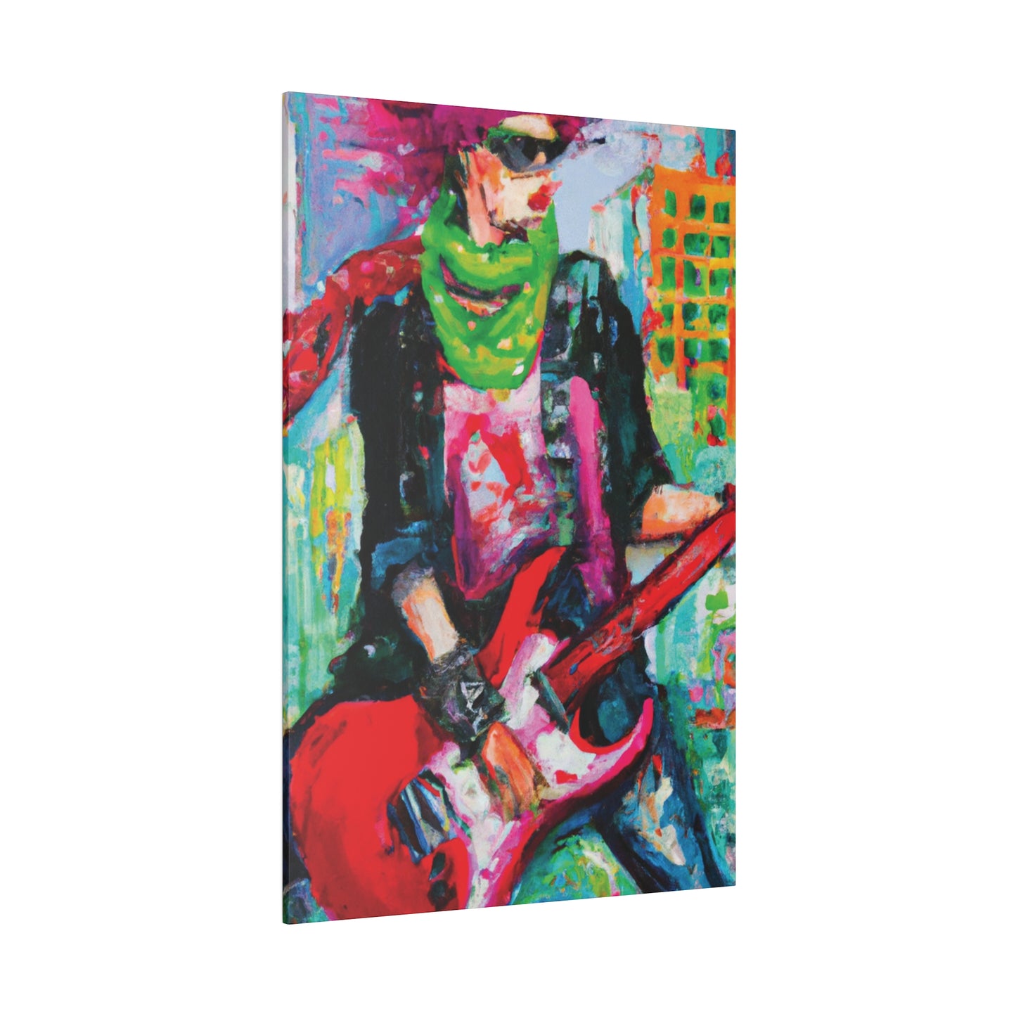 3075J - Rockstar Oil Painting Style Print | Poster | Home Decor | Wall Art | Music Art | Canvas