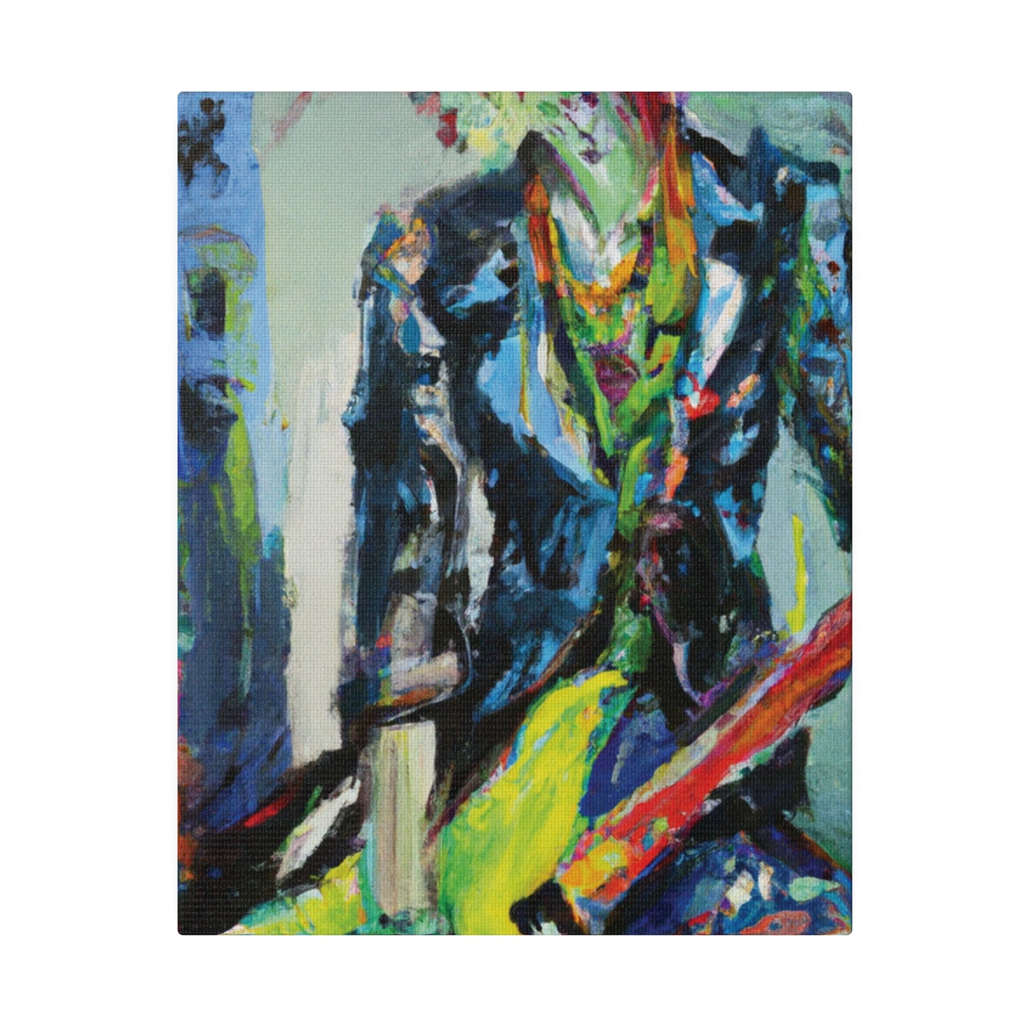 5111Y - Rockstar Oil Painting Style Print | Poster | Home Decor | Wall Art | Music Art | Canvas