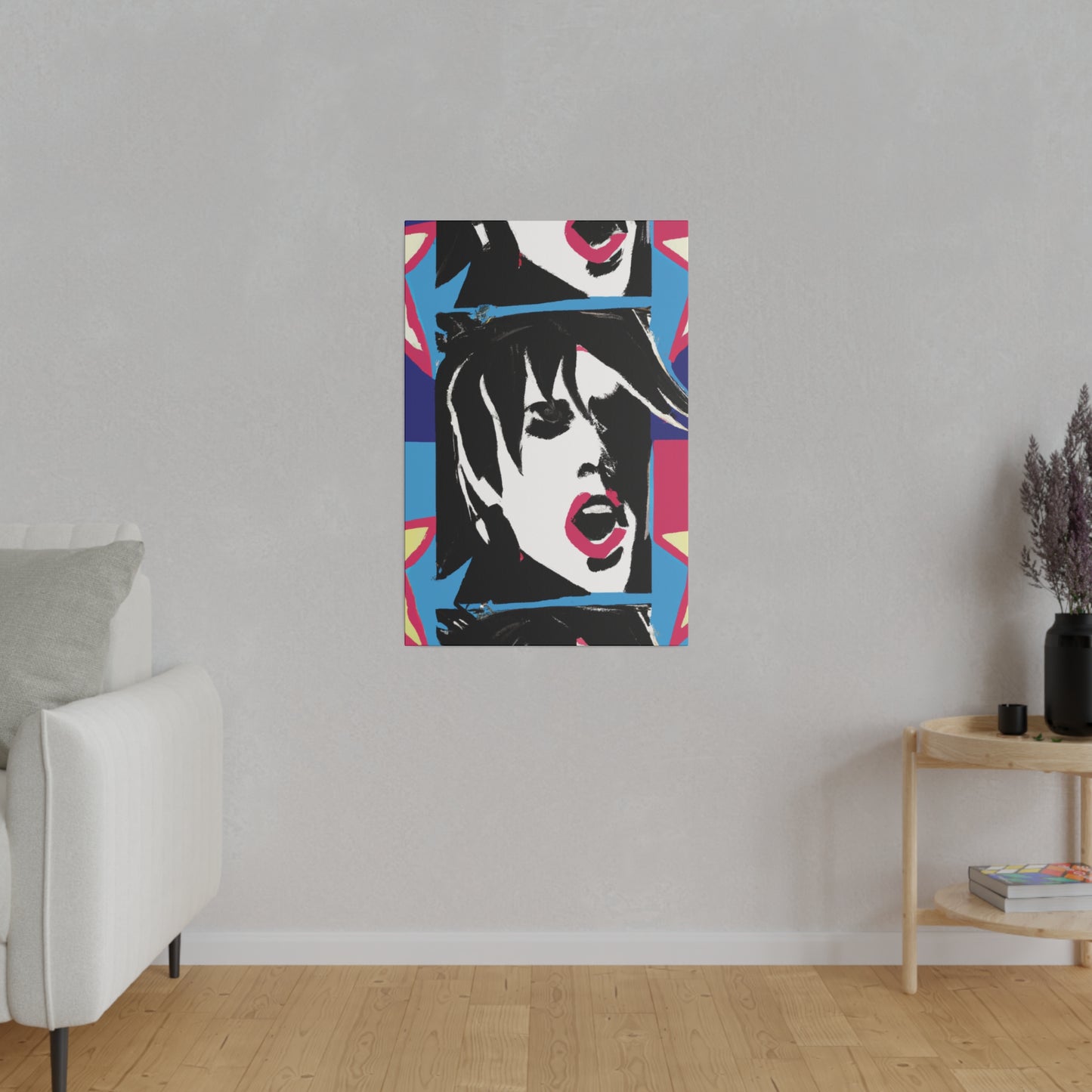 6431Q - Rockstar Painting Print | Face | Abstract | Poster | Home Decor | Wall Art | Music Art | Canvas