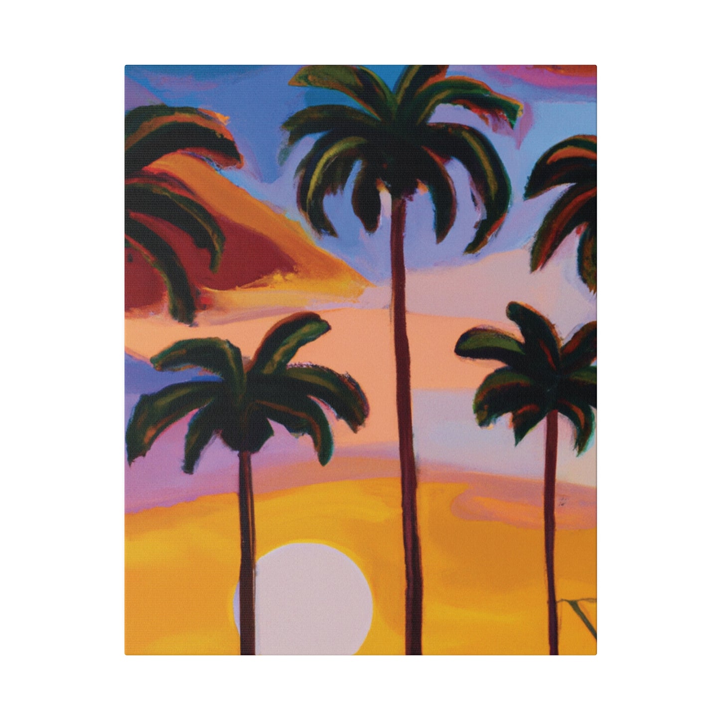 3282K - Miami Beach Sunset Painting Print | Miami | Beach | Sunset | Poster | Home Decor | Wall Art | Canvas