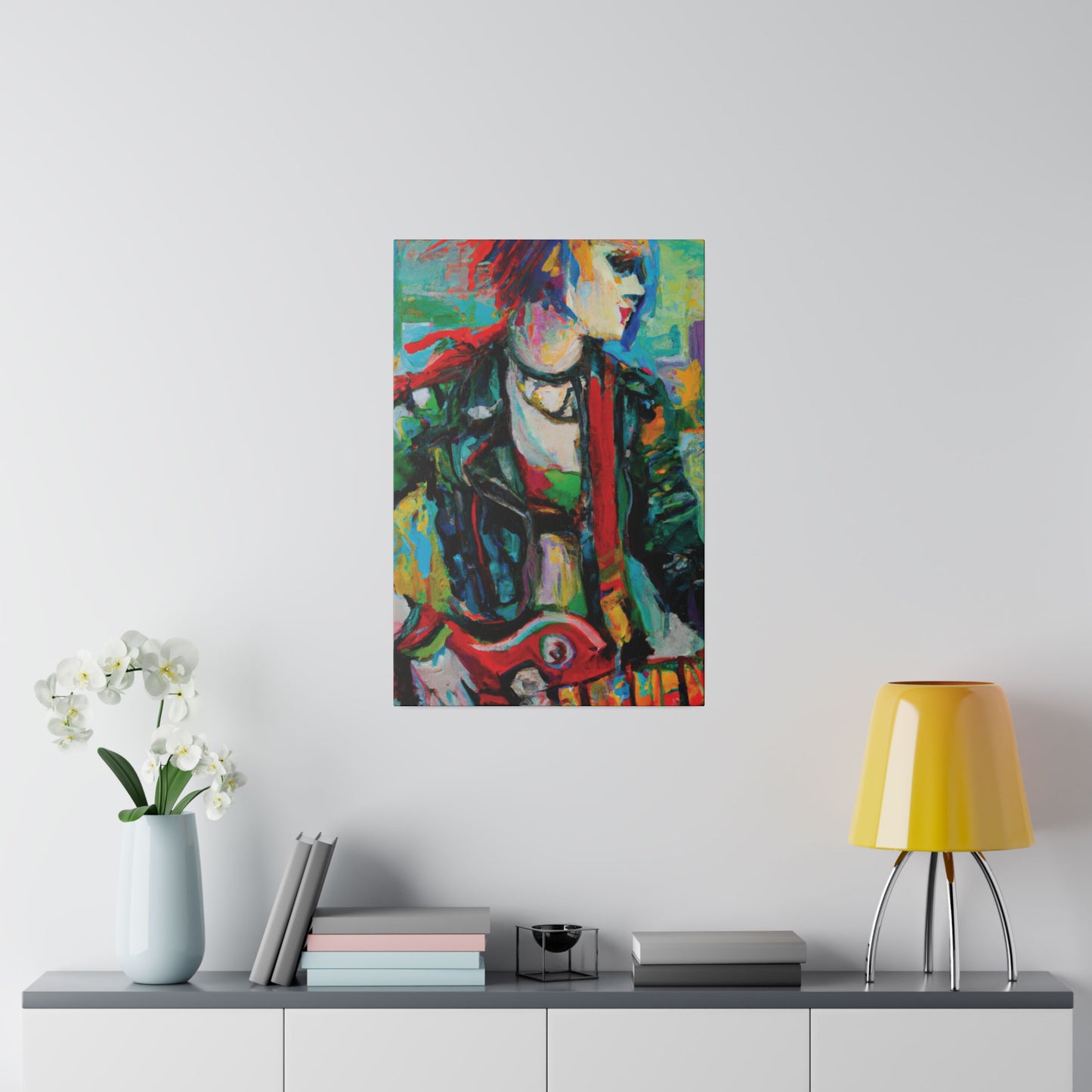 7245X - Rockstar Oil Painting Style Print | Poster | Home Decor | Wall Art | Music Art | Canvas