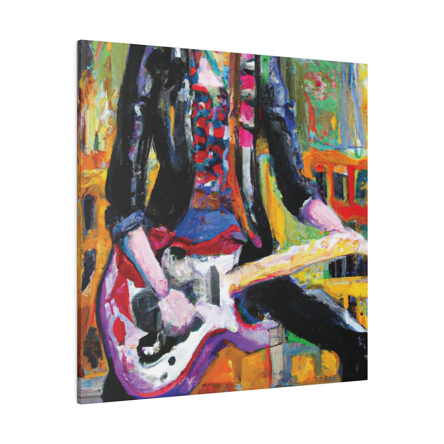 834H - Rockstar Oil Painting Style Print | Poster | Home Decor | Wall Art | Music Art | Canvas