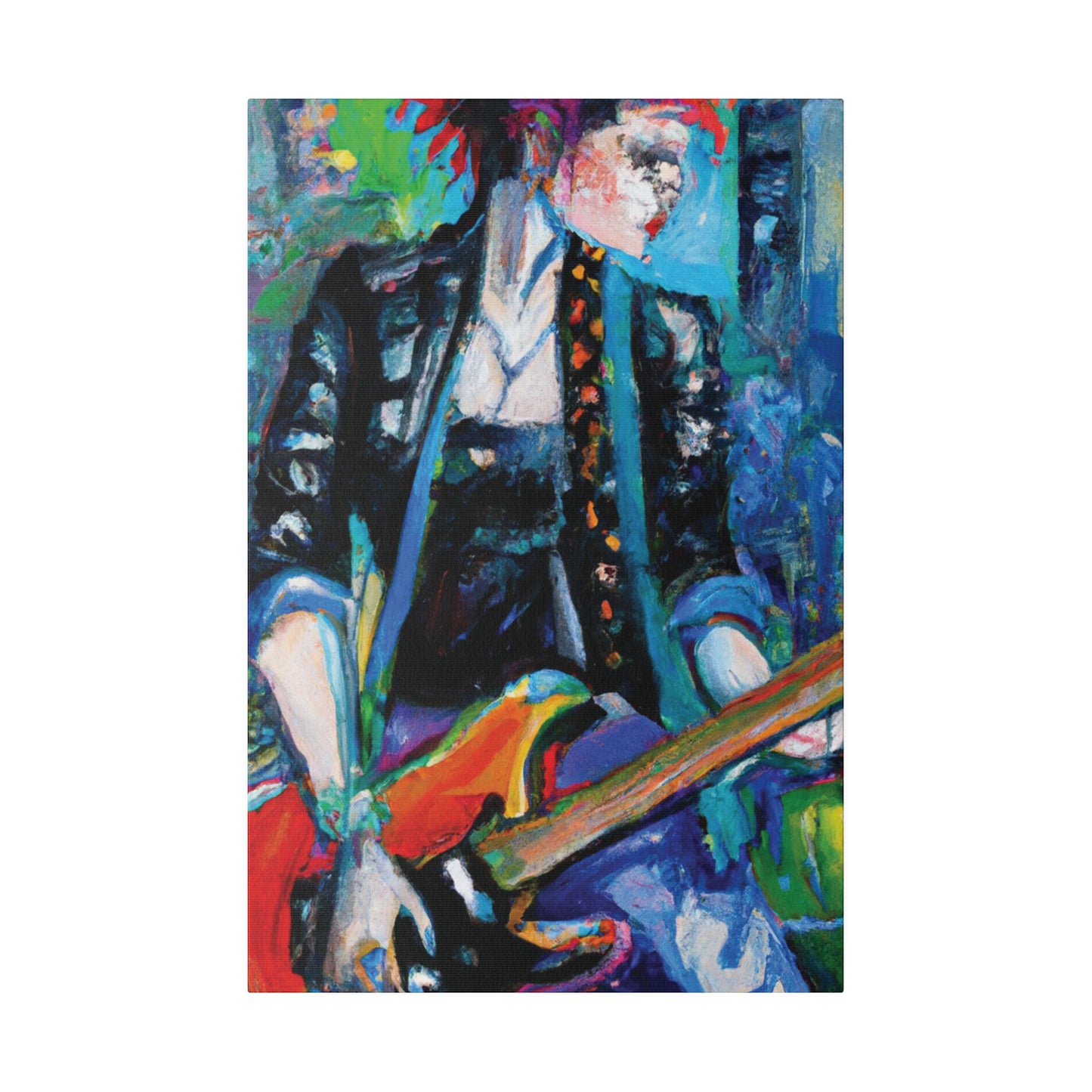 7376R - Rockstar Oil Painting Style Print | Poster | Home Decor | Wall Art | Music Art | Canvas