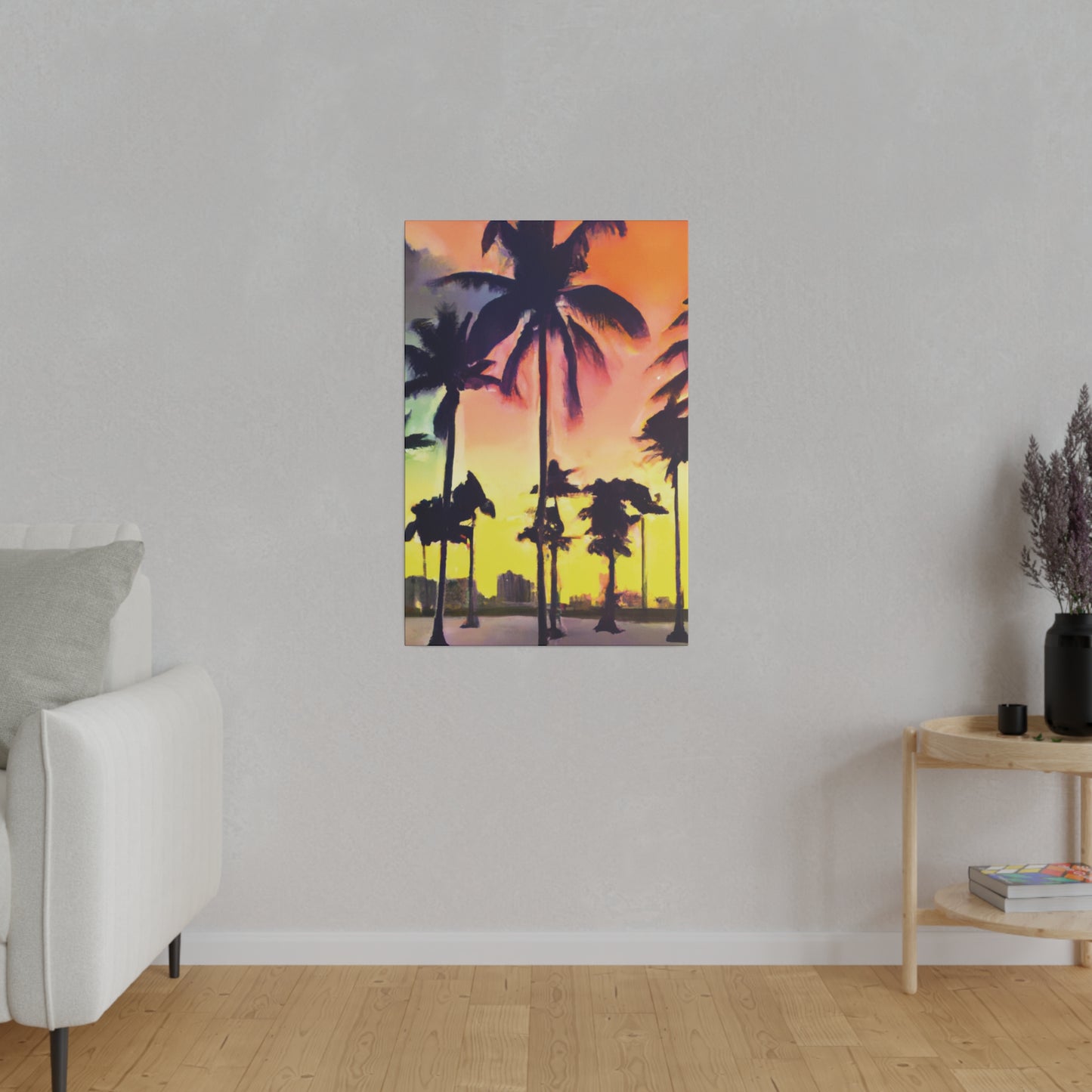 5608P - Miami Beach Sunset Painting Print | Miami | Beach | Sunset | Poster | Home Decor | Wall Art | Canvas