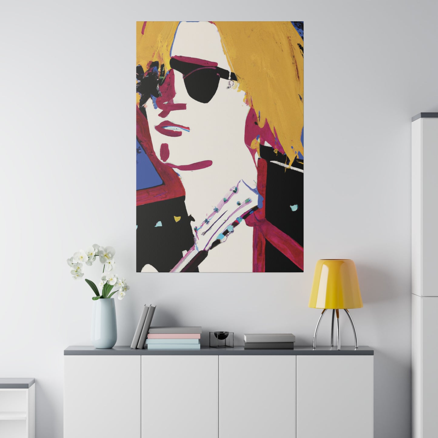 8305A - Rockstar Painting Print | Face | Abstract | Poster | Home Decor | Wall Art | Music Art | Canvas