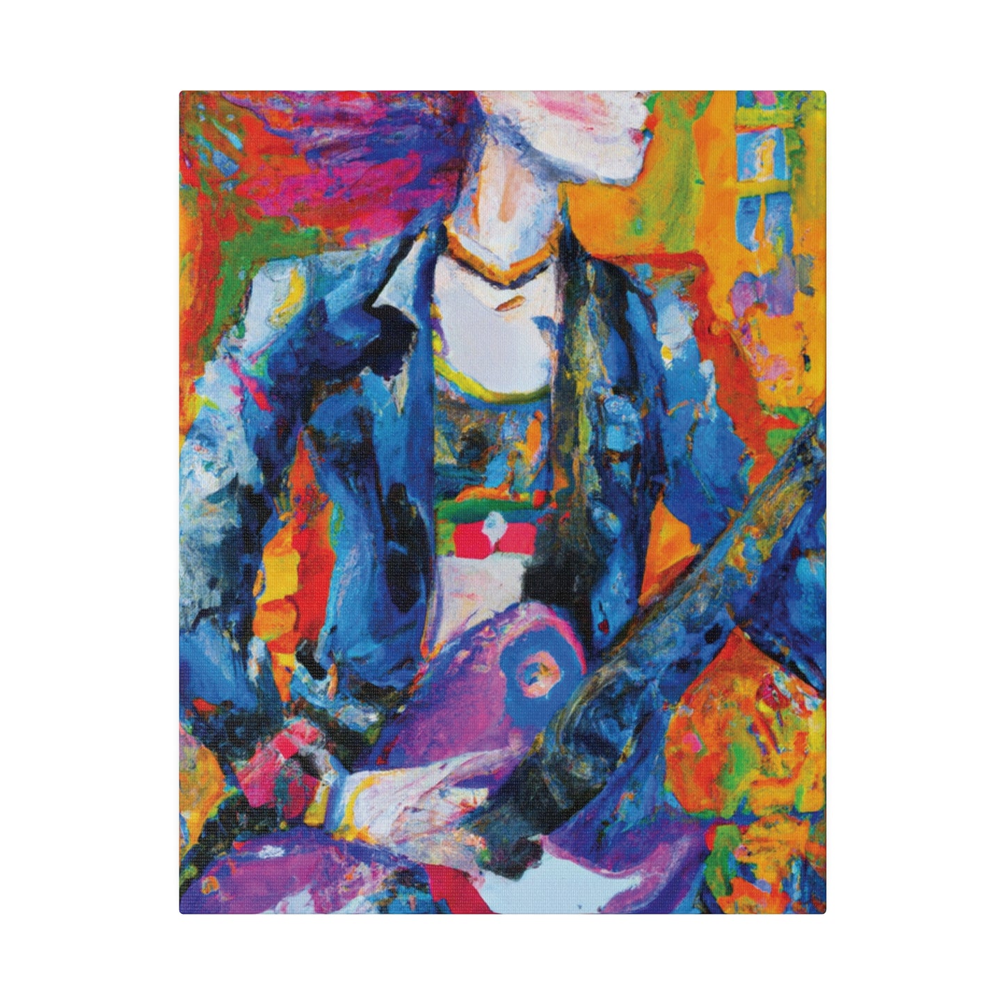 8135R - Rockstar Oil Painting Style Print | Poster | Home Decor | Wall Art | Music Art | Canvas