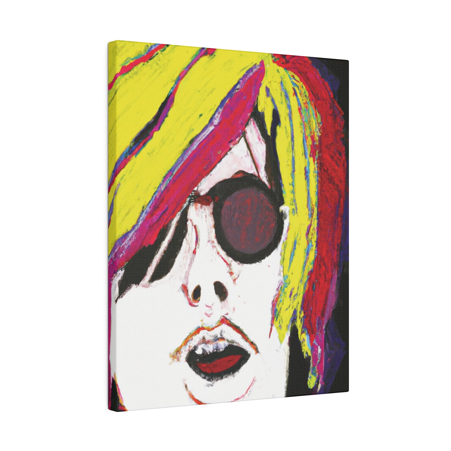 1273Y - Rockstar Painting Print | Face | Abstract | Poster | Home Decor | Wall Art | Music Art | Canvas