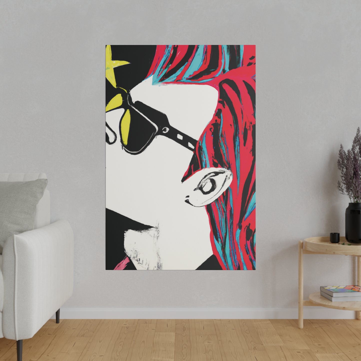 6865F - Rockstar Painting Print | Face | Abstract | Poster | Home Decor | Wall Art | Music Art | Canvas