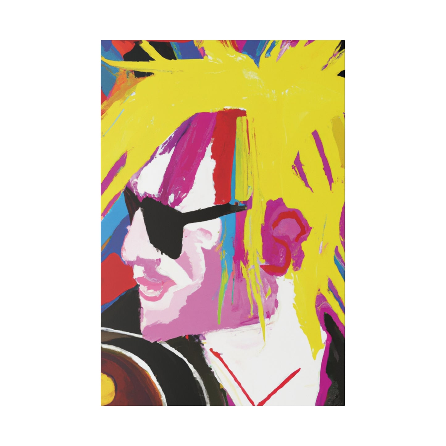 2694Y - Rockstar Painting Print | Face | Abstract | Poster | Home Decor | Wall Art | Music Art | Canvas