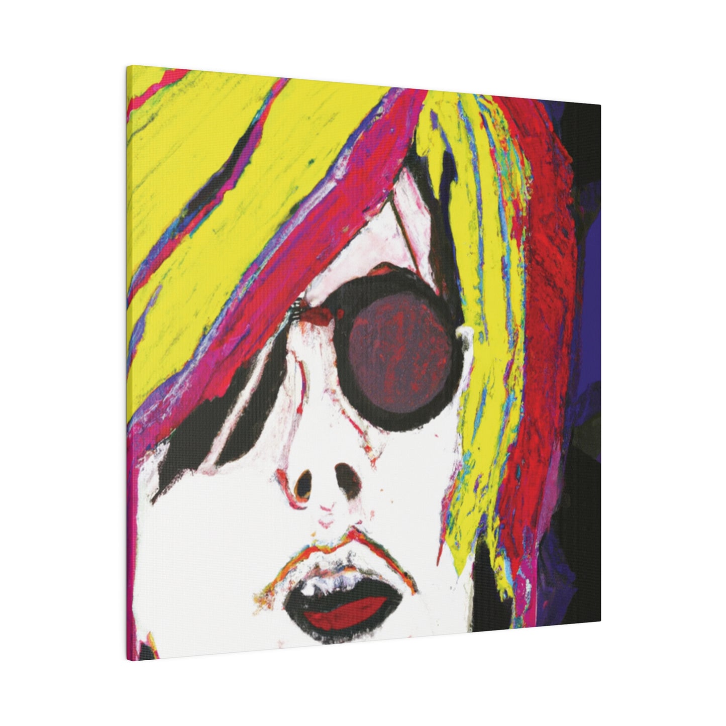 1273Y - Rockstar Painting Print | Face | Abstract | Poster | Home Decor | Wall Art | Music Art | Canvas