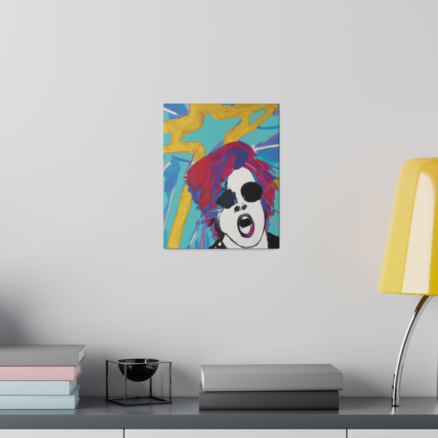 4567A - Rockstar Painting Print | Face | Abstract | Poster | Home Decor | Wall Art | Music Art | Canvas
