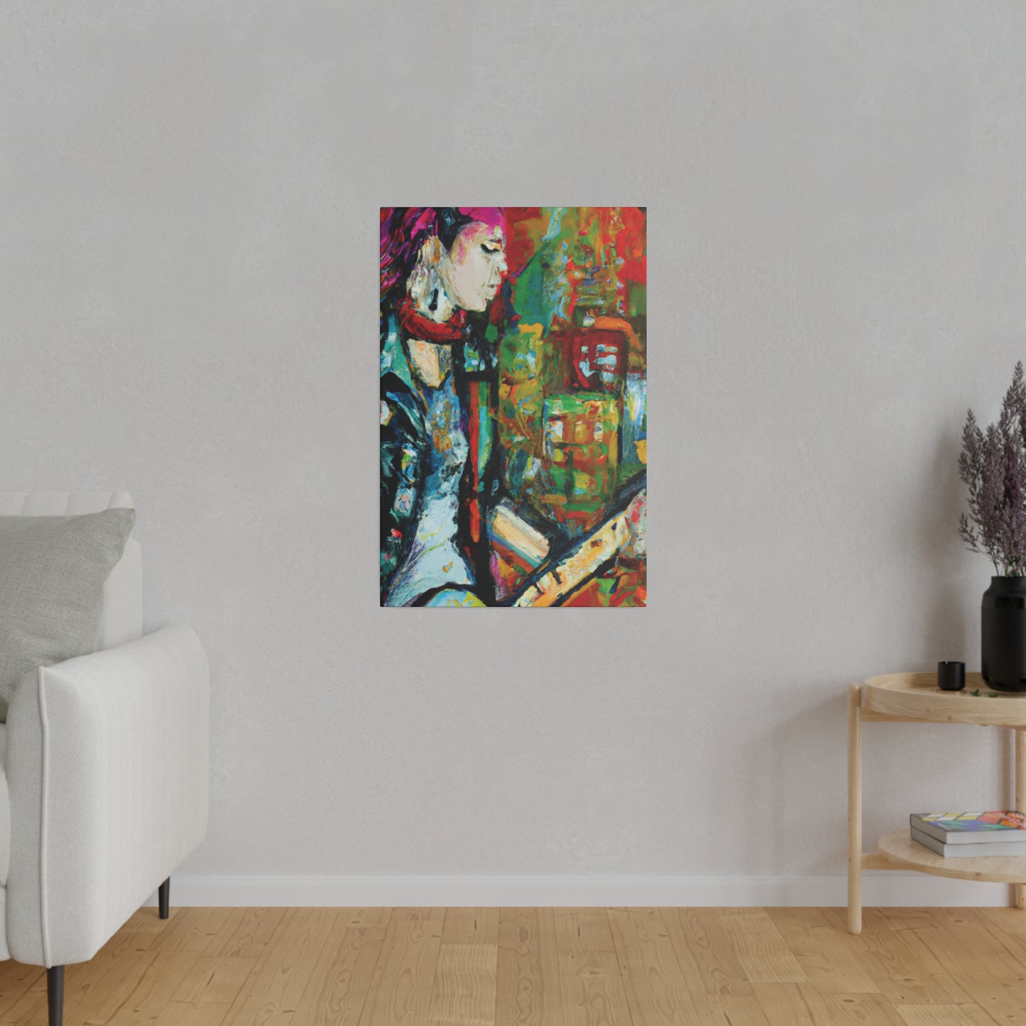 7134Y - Rockstar Oil Painting Style Print | Poster | Home Decor | Wall Art | Music Art | Canvas