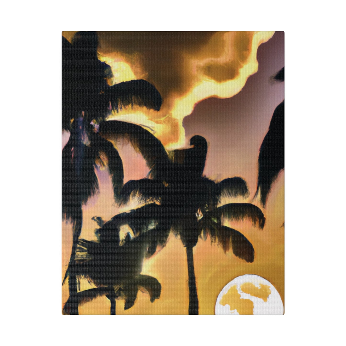 6382Q - Miami Beach Sunset Painting Print | Miami | Beach | Sunset | Poster | Home Decor | Wall Art | Canvas