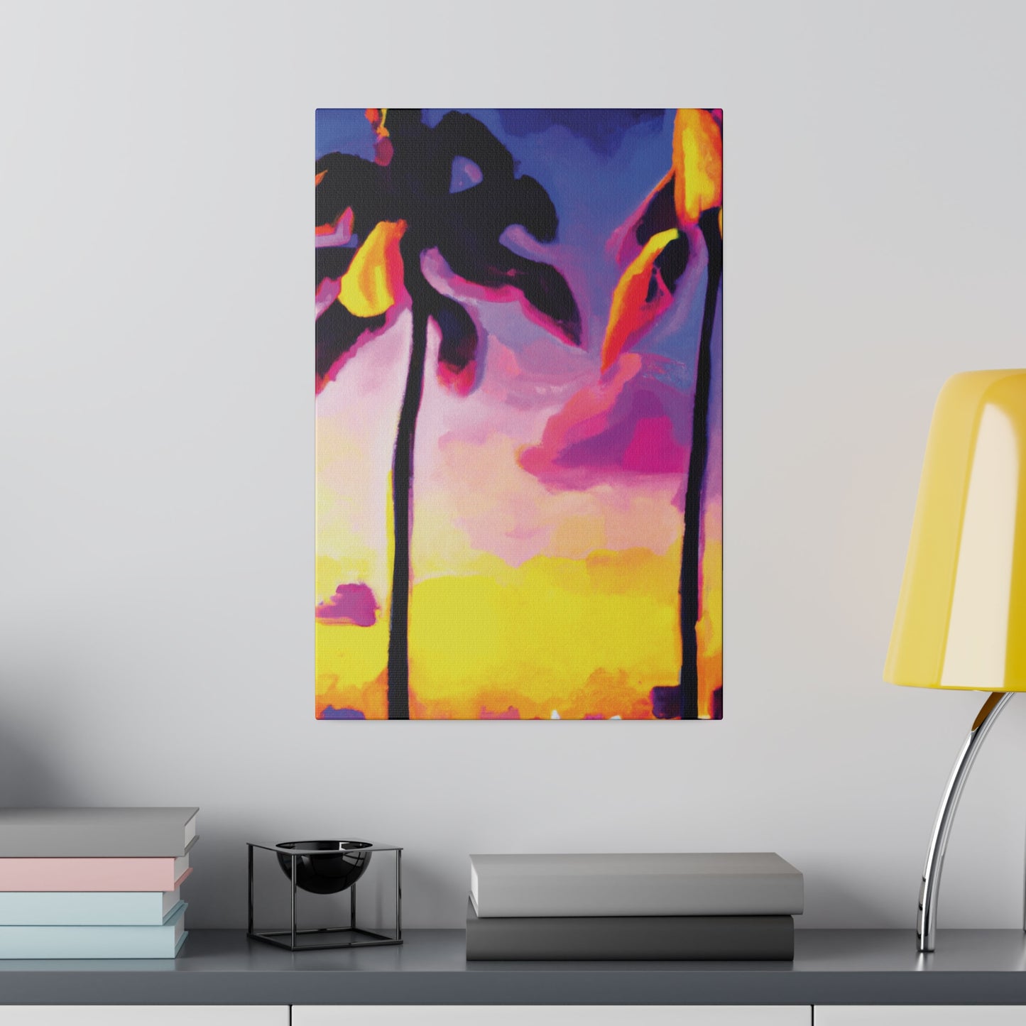 839P - Miami Beach Sunset Painting Print | Miami | Beach | Sunset | Poster | Home Decor | Wall Art | Canvas